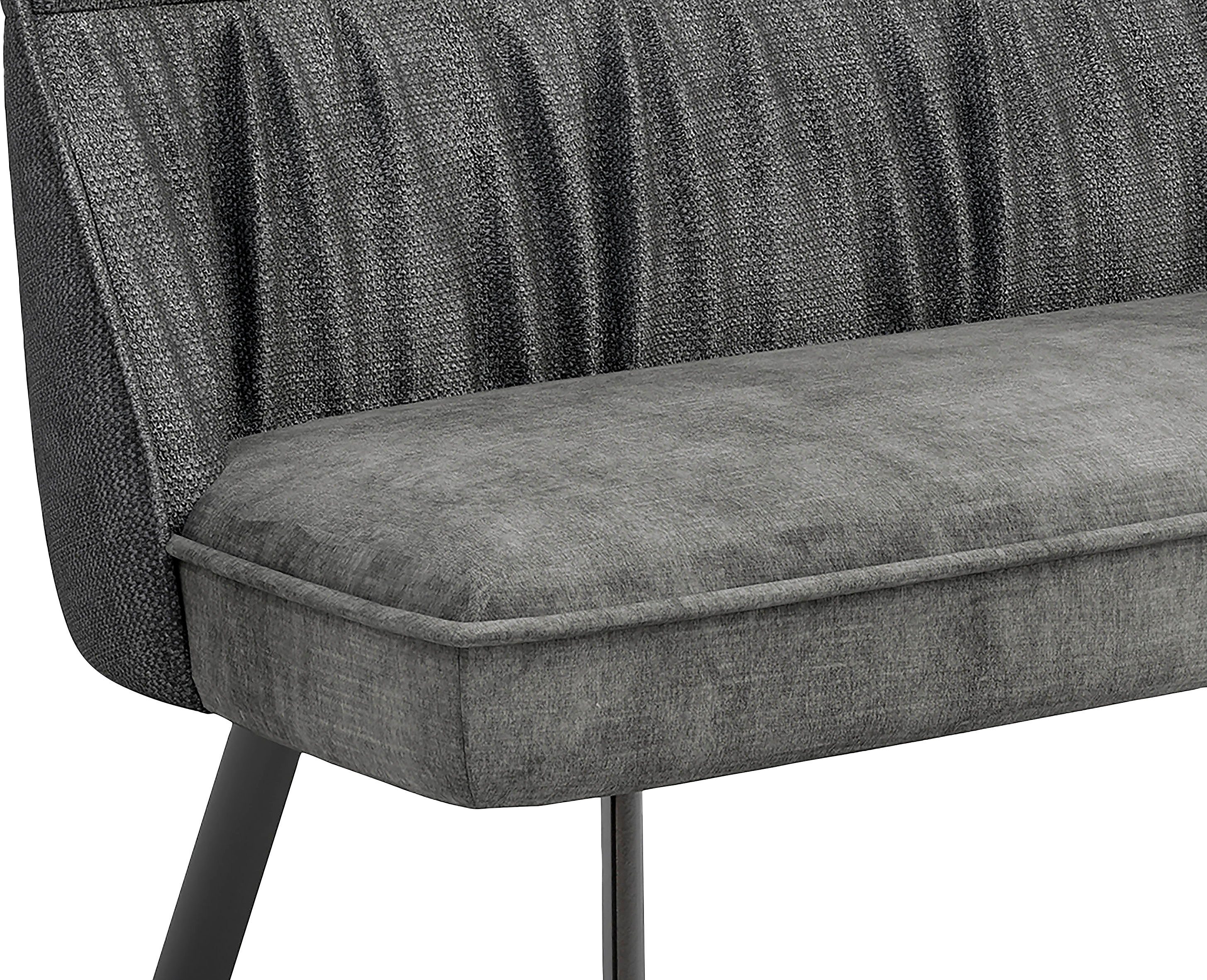 byLIVING Bank California 180 cm bank, weefstof en vintage fluweel met prettige nosag-vering (1 stuk)