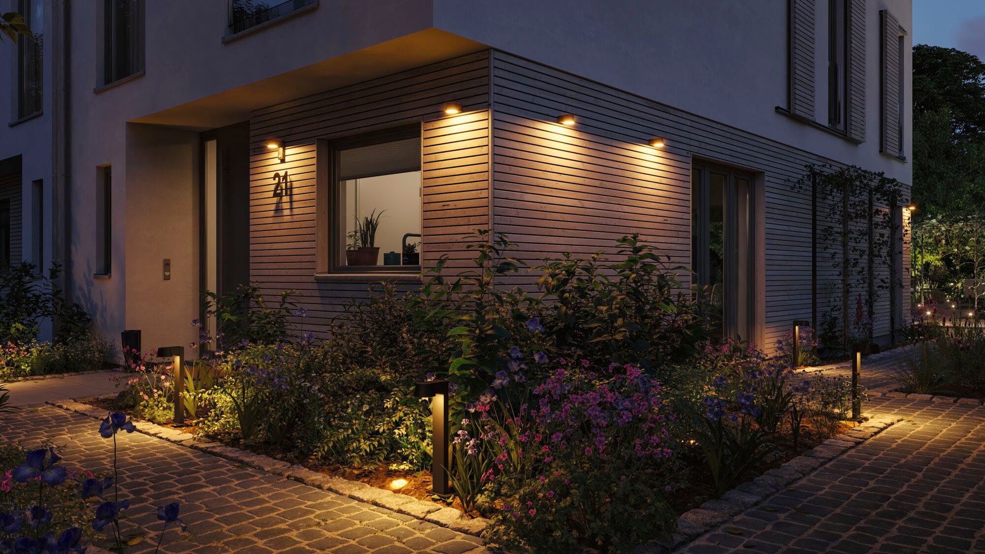 Paulmann Led-wandlamp voor buiten Buiten 230V Capea Aluminium Antraciet Insect friendly (1 stuk)