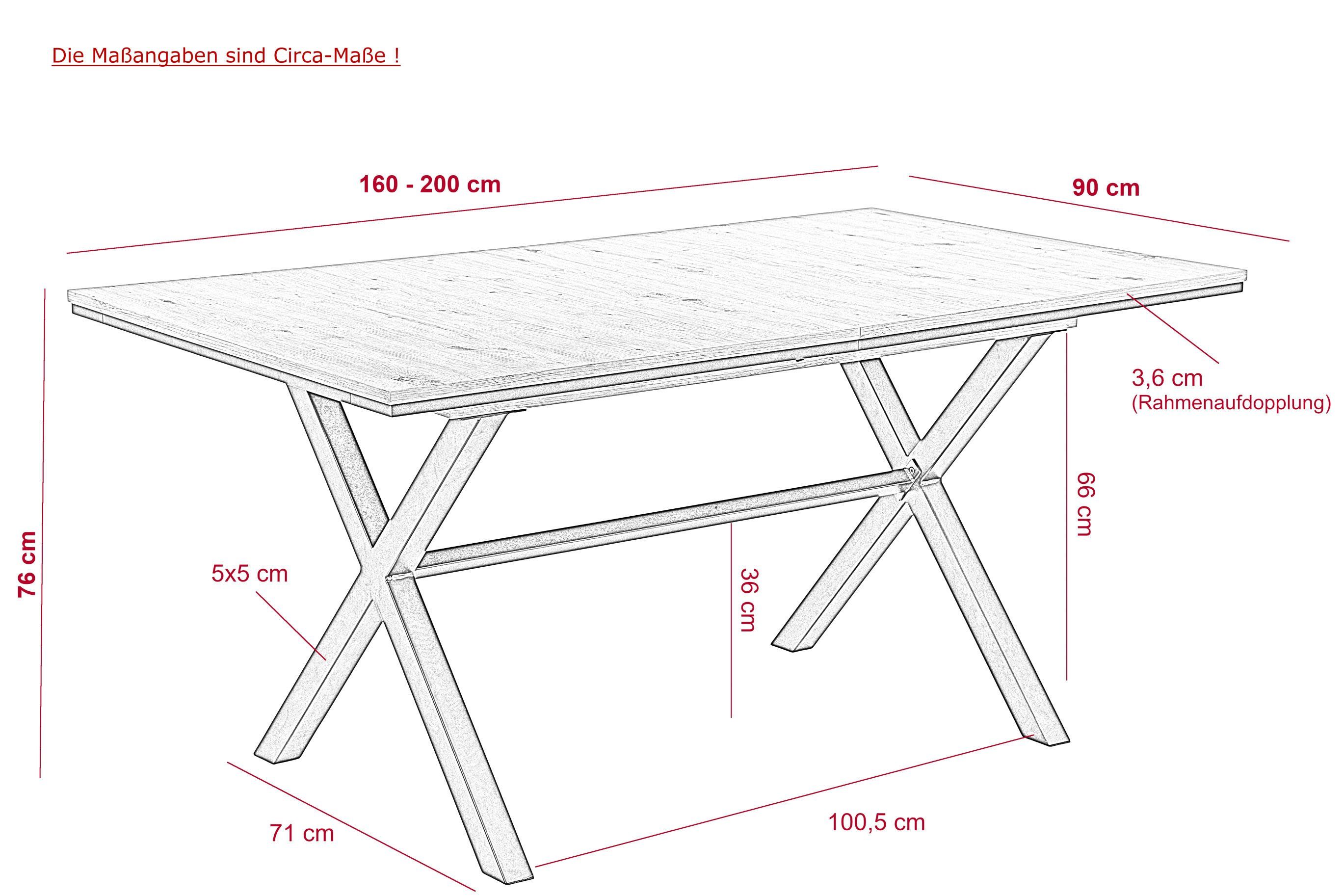 HELA Eethoek Uittrekbaar 160 - 200 cm, fauteuil 360° draaibaar (set, 5-delig)