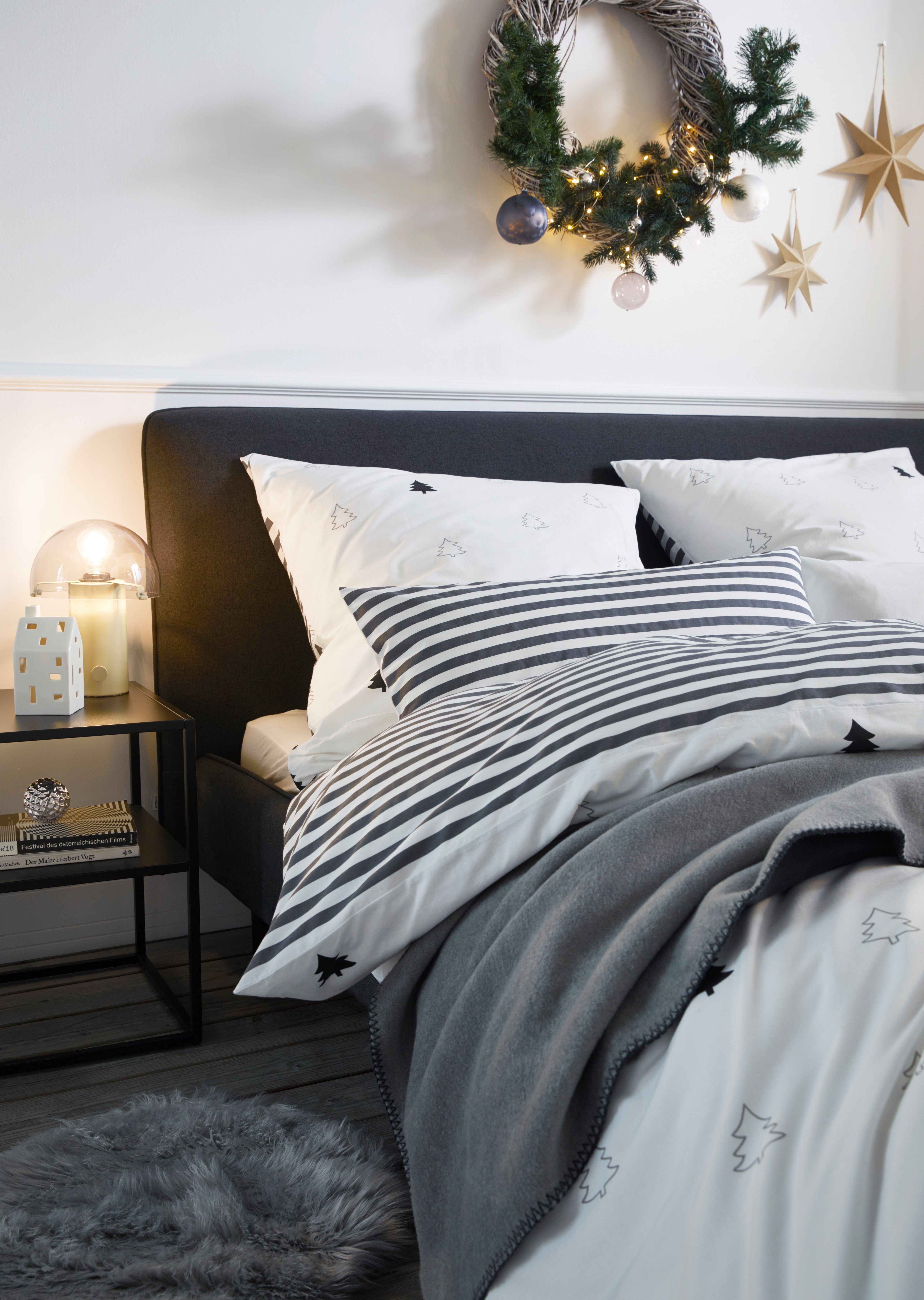 andas Gestoffeerd bed Edvard met gestoffeerd hoofd- en voeteneinde
