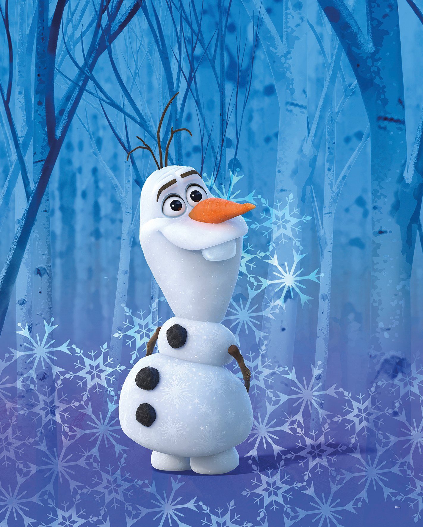 Komar wanddecoratie Frozen Olaf Crystal, zonder lijst