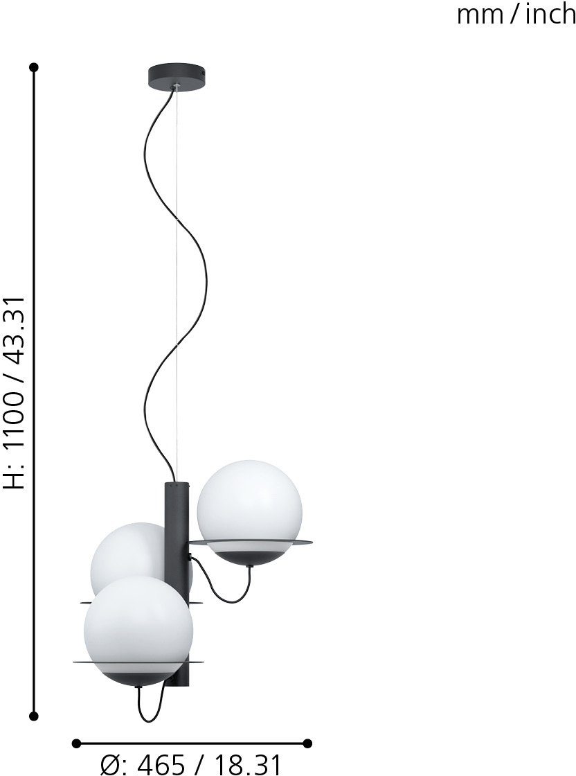 EGLO Hanglamp SABALETE Hanglamp, dimbaar (1 stuk)