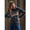 superdry hoodie vintage logo overhead hoodie heerlijk zachte premium sweatkwaliteit met rainbowdesign grijs