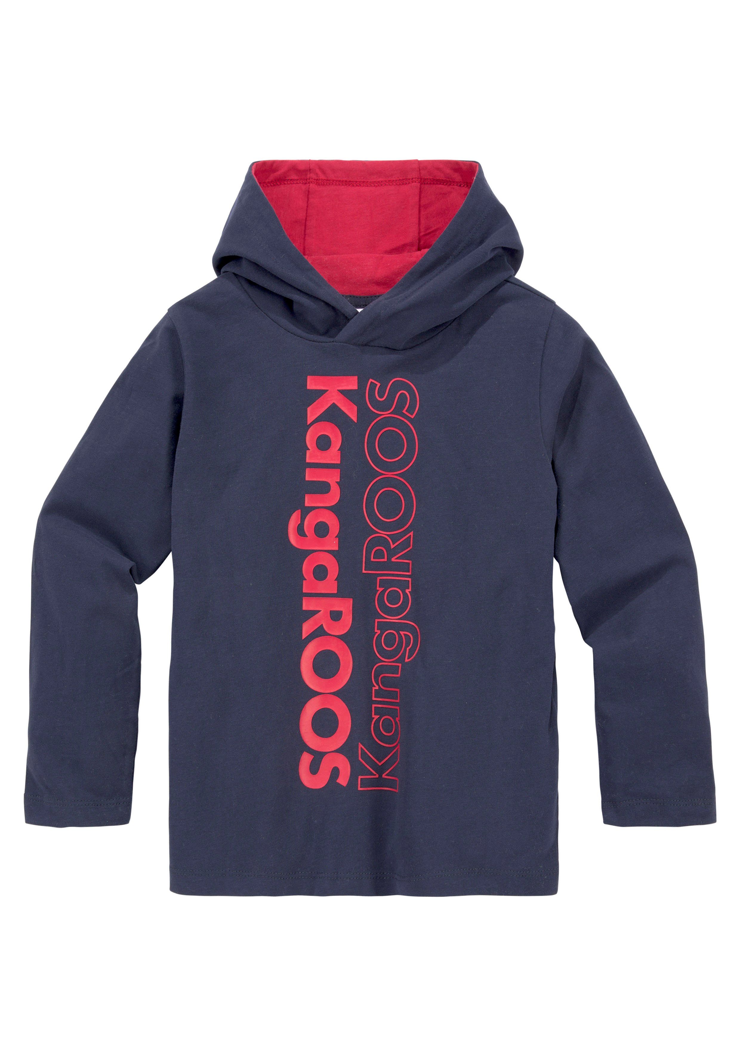 KangaROOS Capuchonshirt Kleine jongens Lange mouwen, basic pasvorm, bedrukt, van 100% katoen