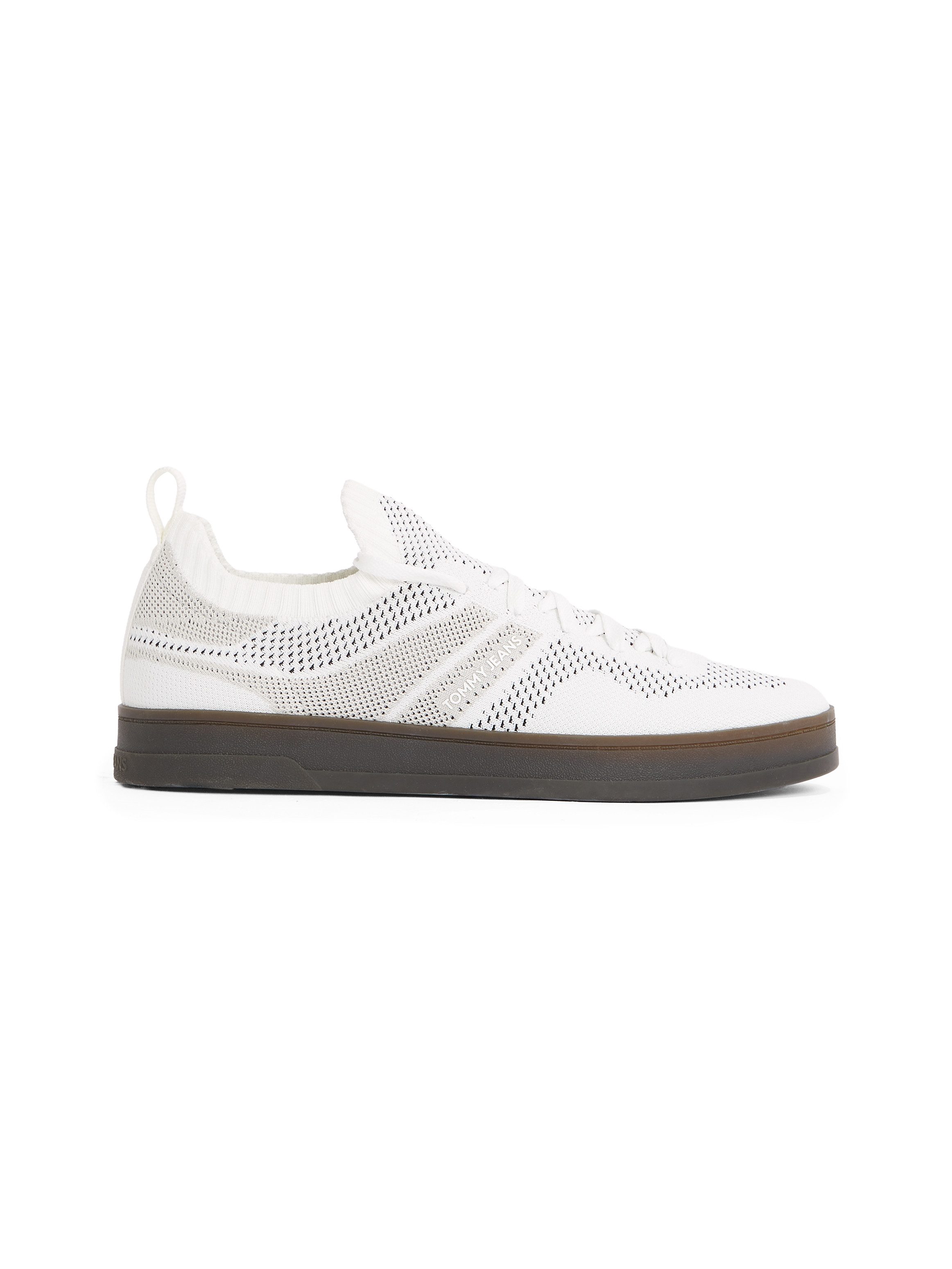 TOMMY JEANS Slip-on sneakers THE GREENWICH KNITTED , vrijetijdsschoen, halfschoen, instapschoen met praktische aantrek lus