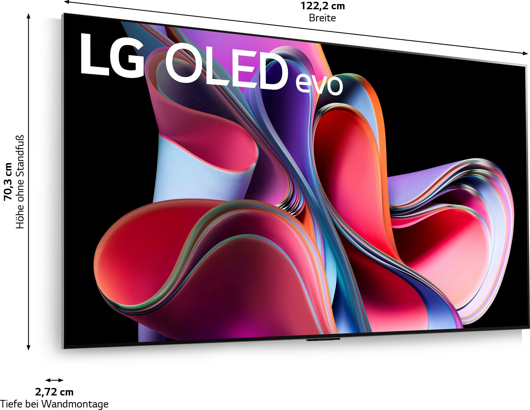 LG OLED-TV OLED55G39LA, 139 cm / 55", 4K Ultra HD, Smart TV, OLED evo, α9 Gen6 4K AI-processor, Brightness Booster Max