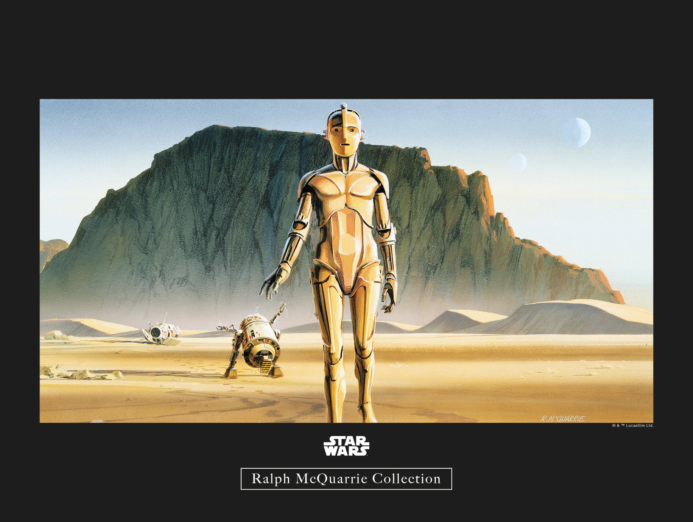 Komar wanddecoratie Star Wars Classic RMQ Droids, zonder lijst