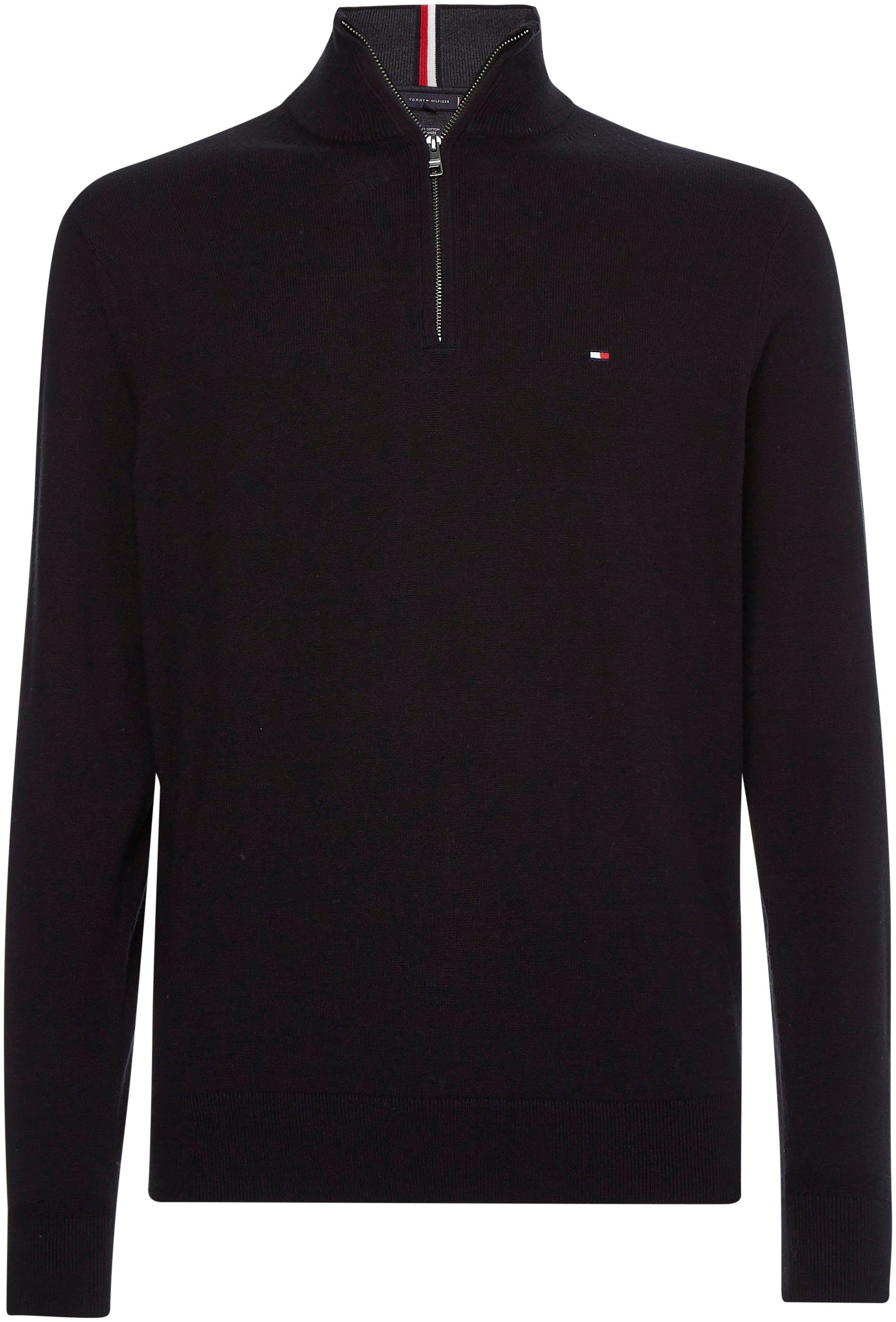 Tommy Hilfiger Schipperstrui PIMA ORG CTN CASHMERE ZIP MOCK