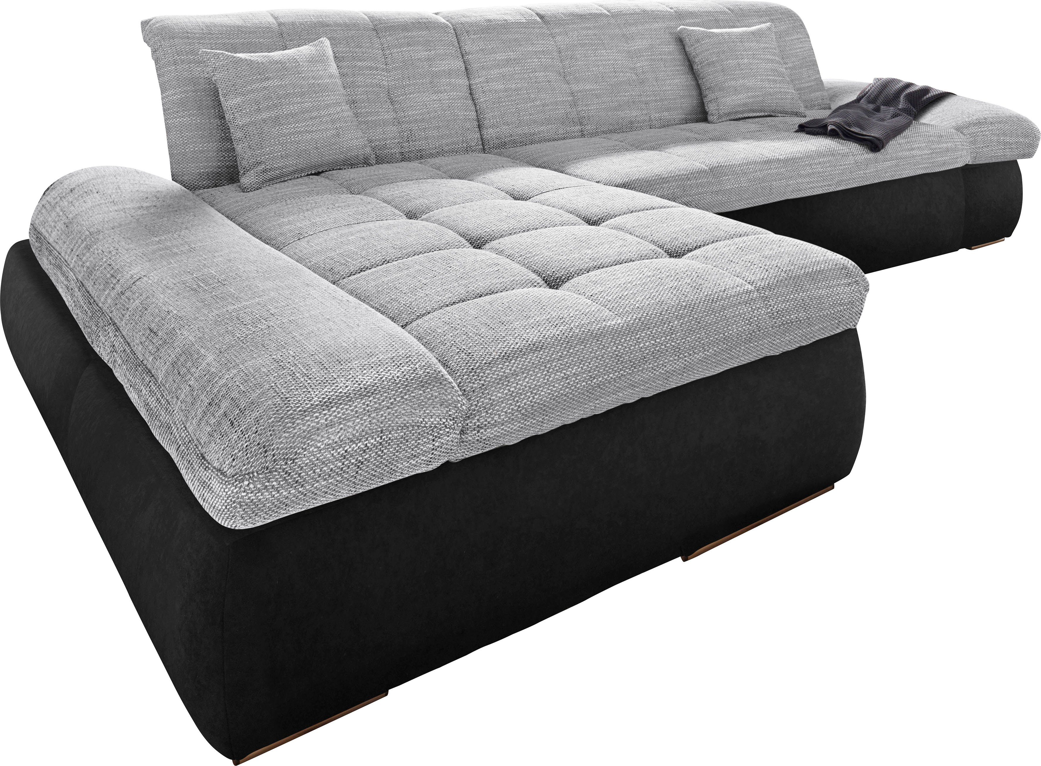 DOMO collection Hoekbank PB Moric optioneel met slaapfunctie en armsteunverstelling U-vorm