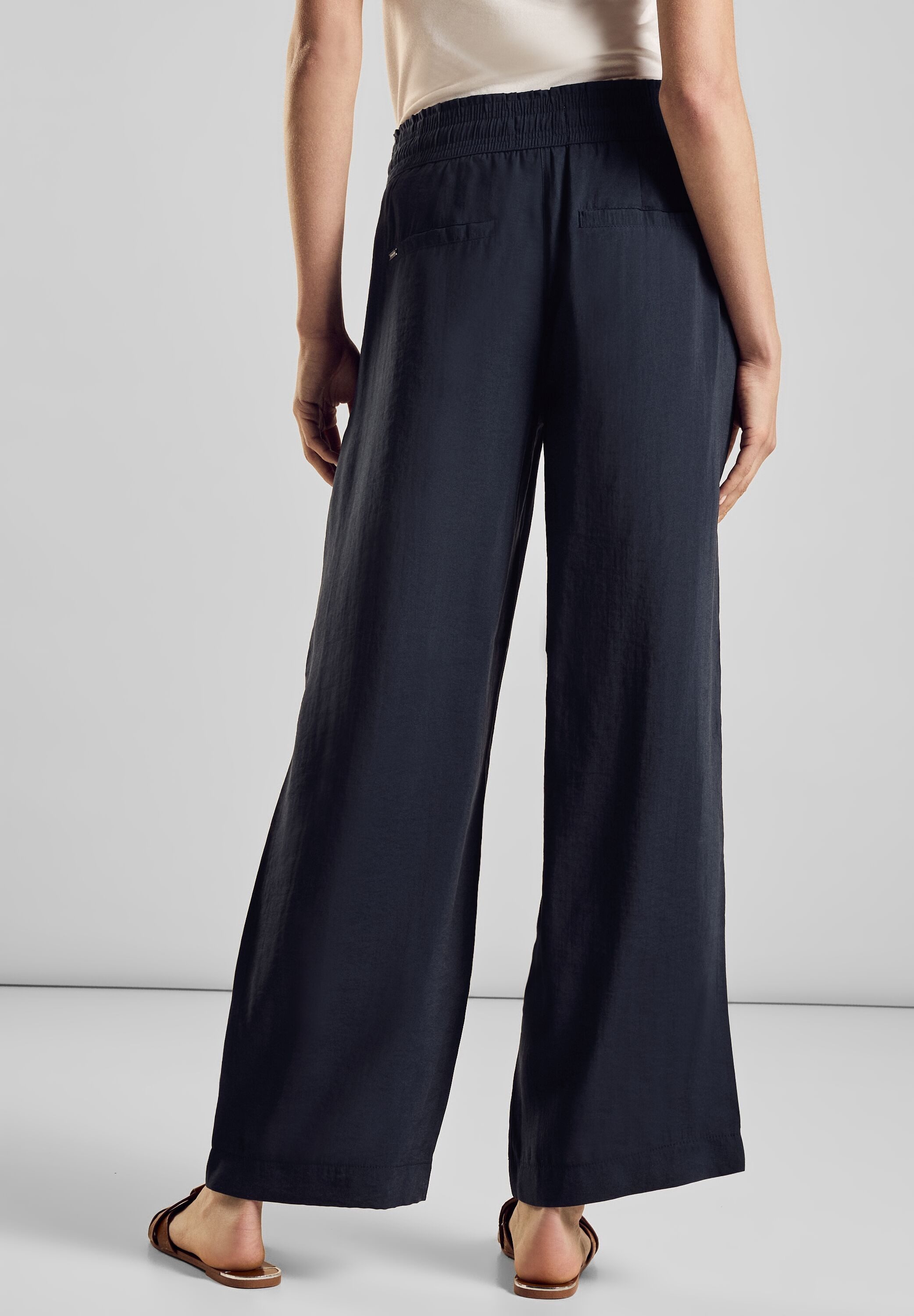 STREET ONE Stoffen broek met trekkoord