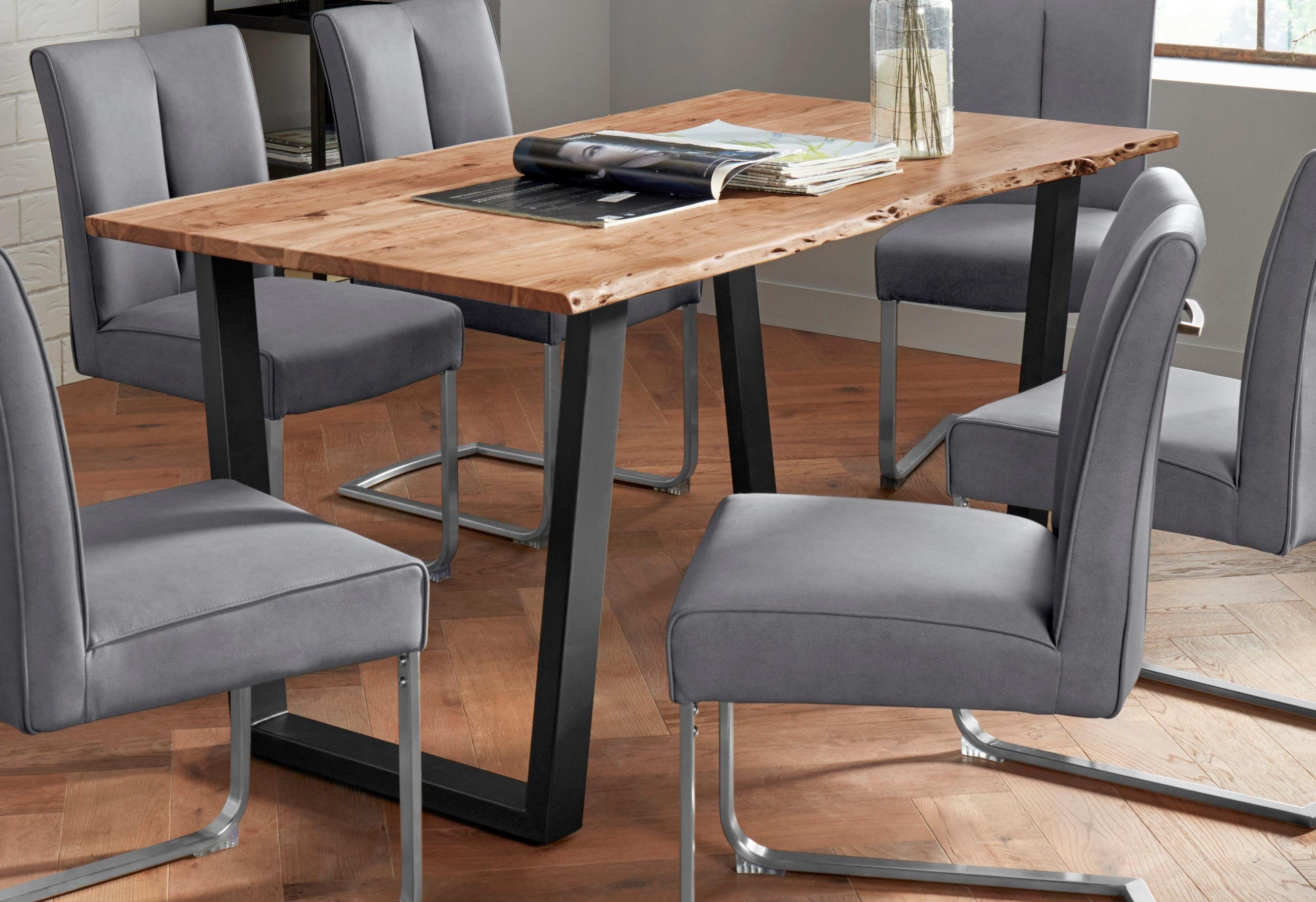 MCA living Eettafel CALABRIA Massief hout in boomstam-look