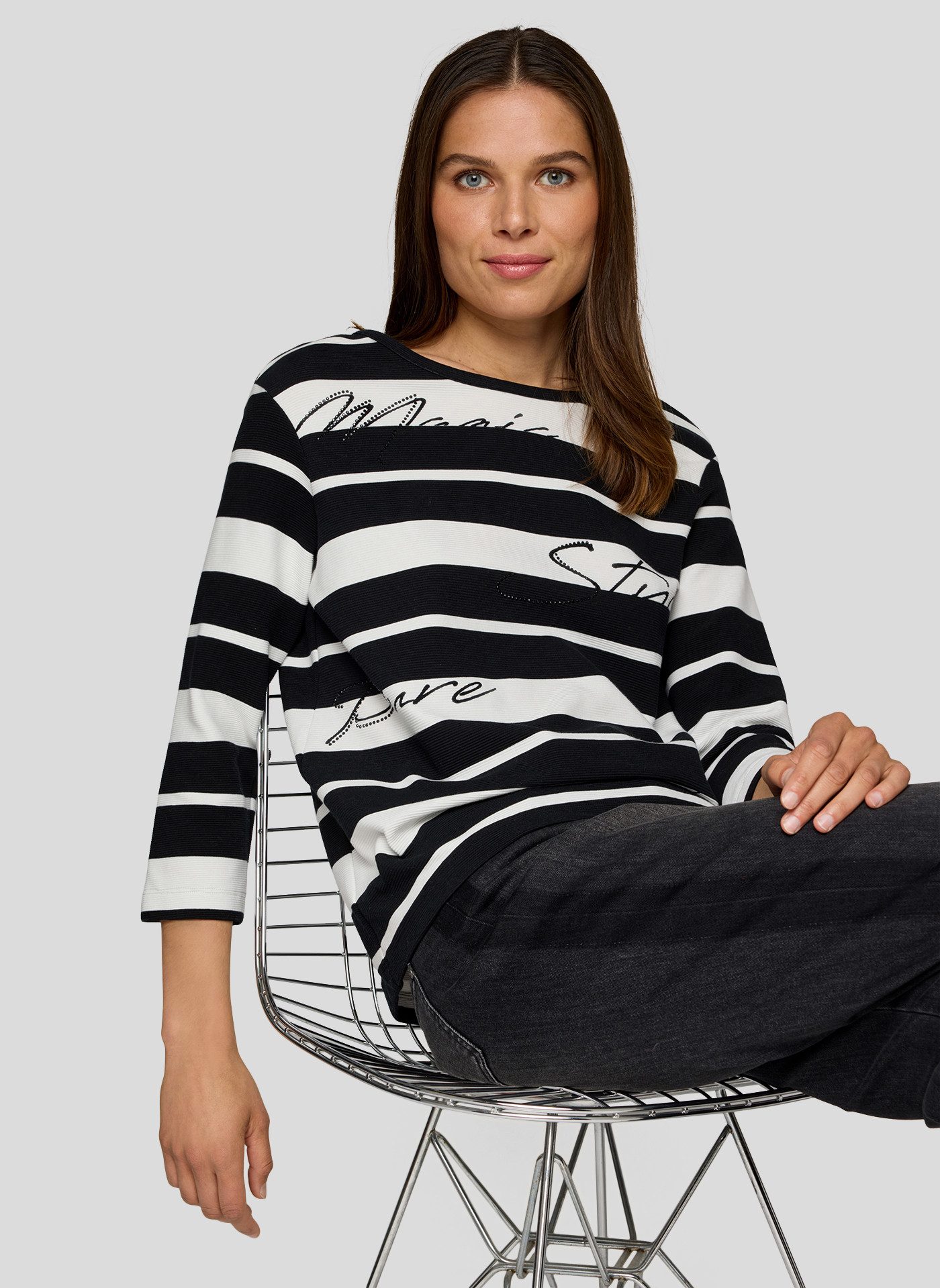 Rabe Shirt met 3/4 mouwen met belettering