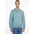 tommy hilfiger sweatshirt contrast stitch crewneck blauw