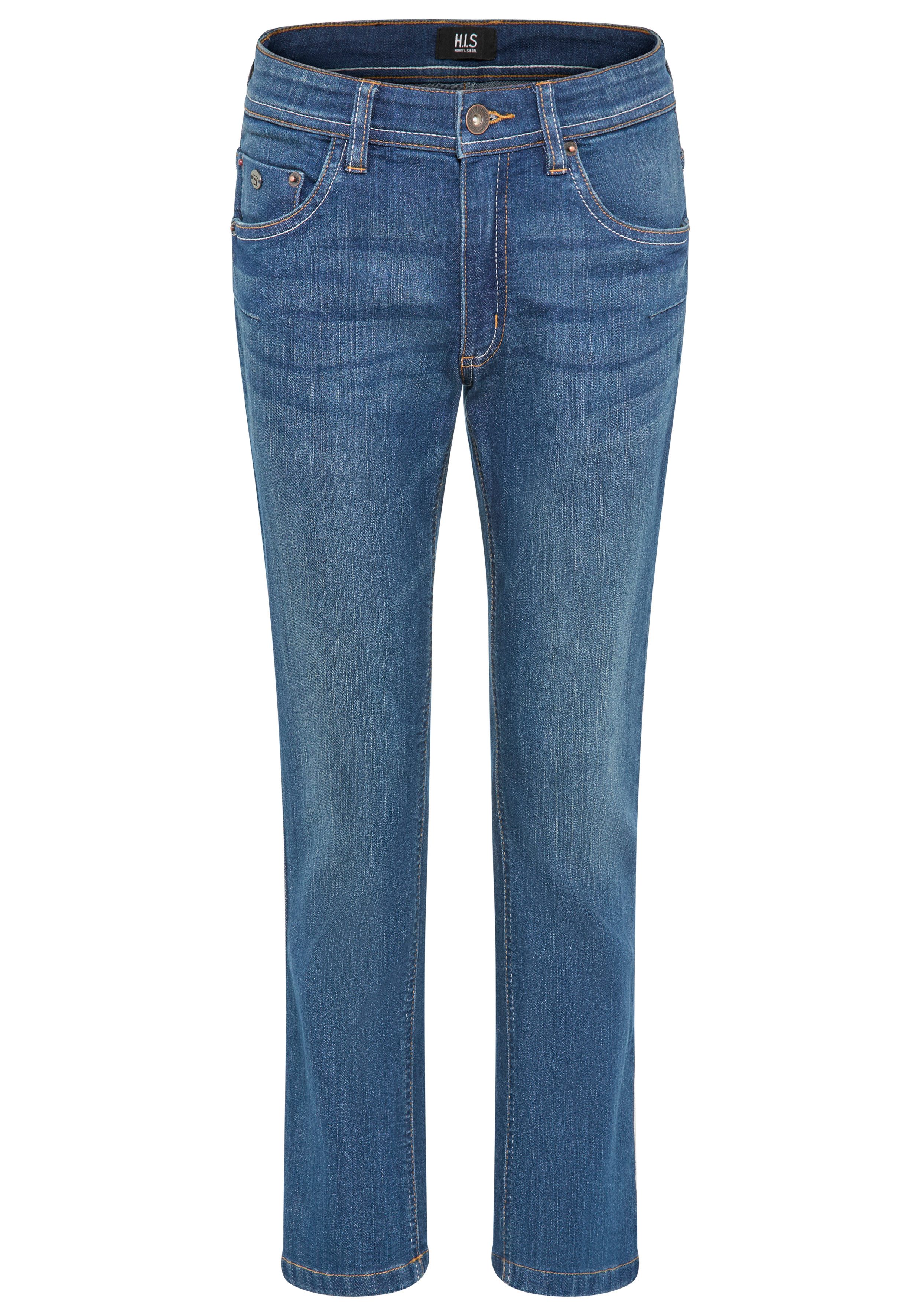 H.I.S Relax fit jeans Stretch jeans rechte vorm