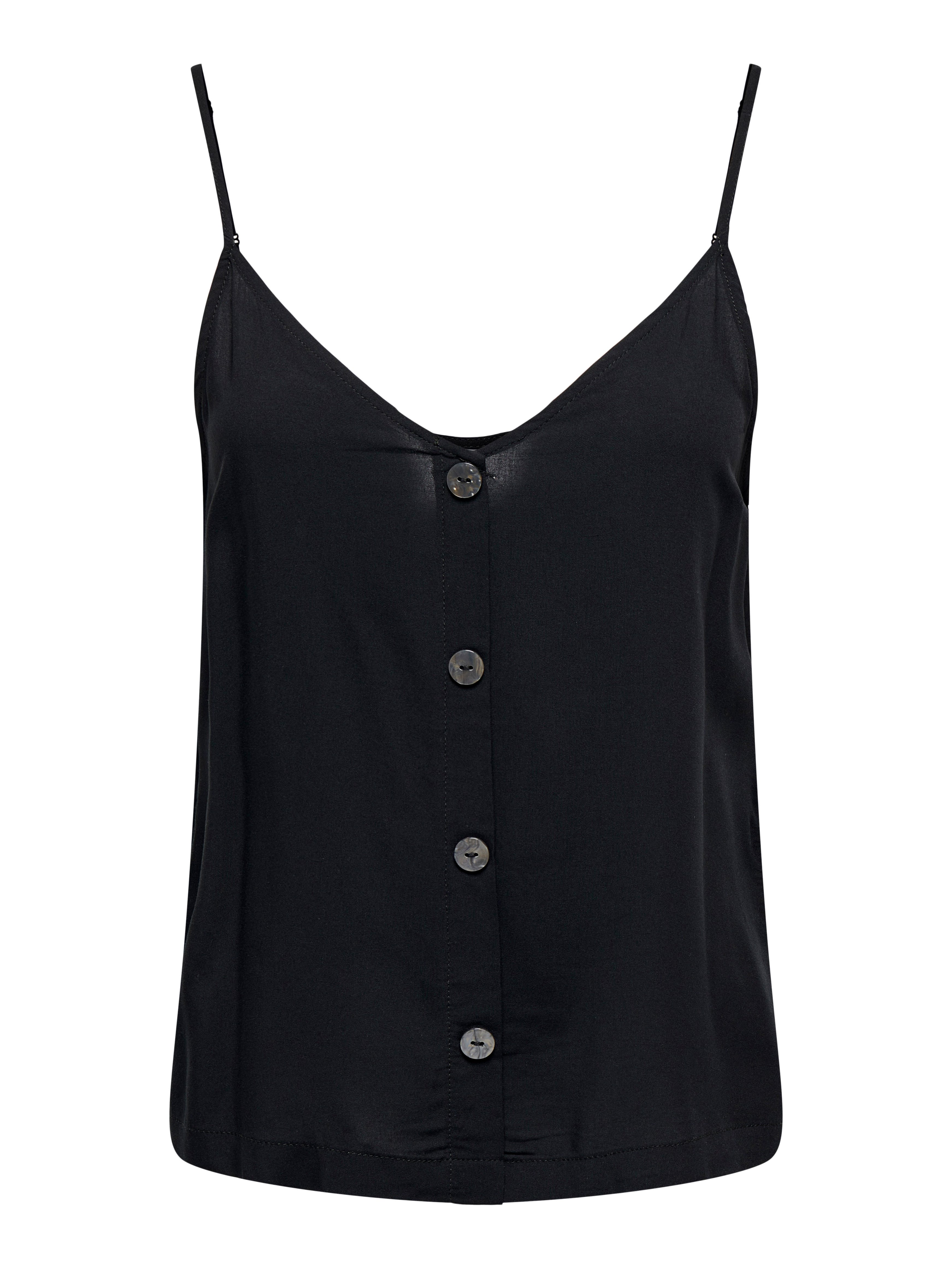 Only Top ONLNELLY LIFE BUTTON SINGLET SOLID NOOS