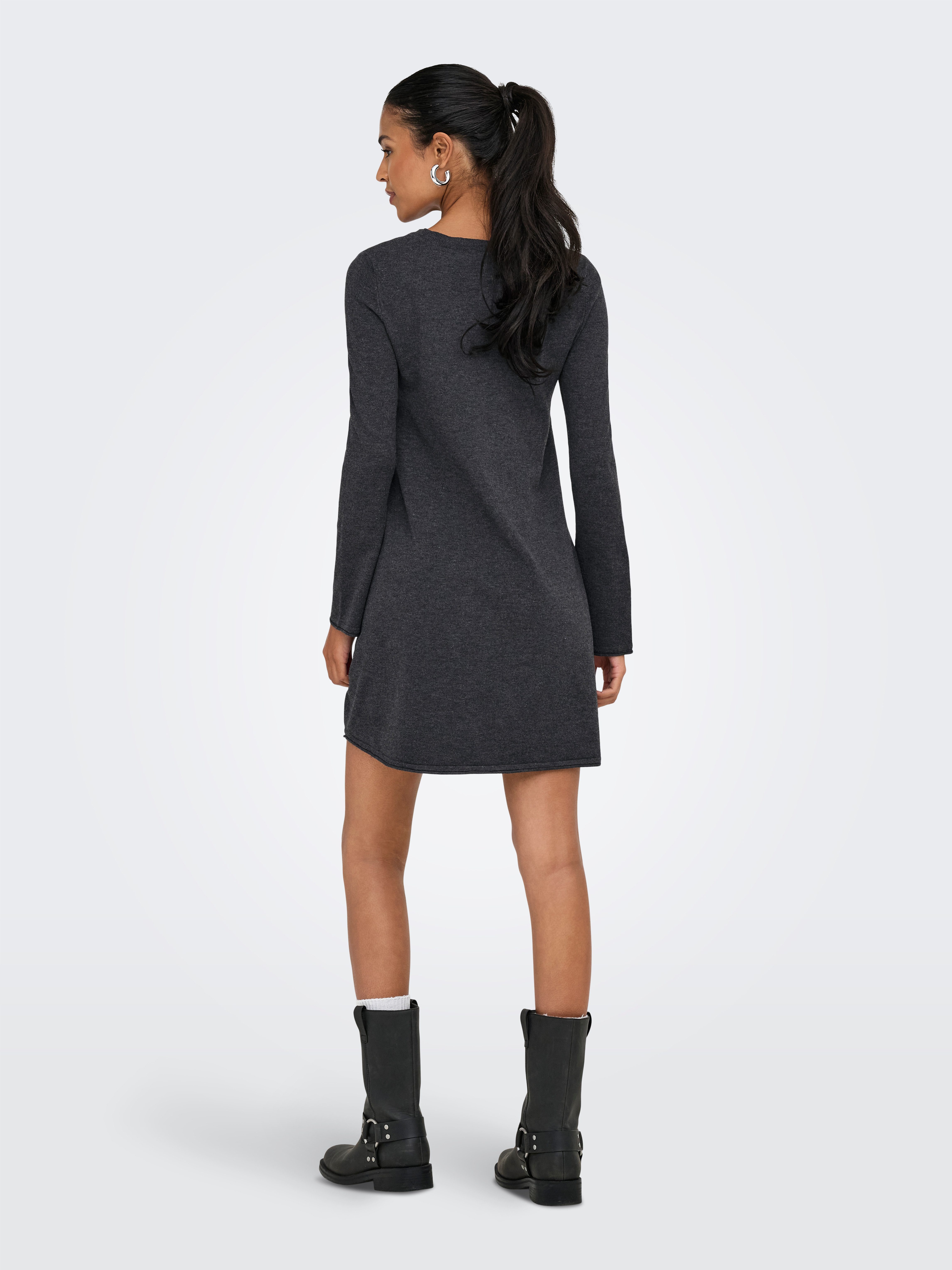 Only Midi-jurk ONLAMALIO LIFE LS ONECK DRESS KNT