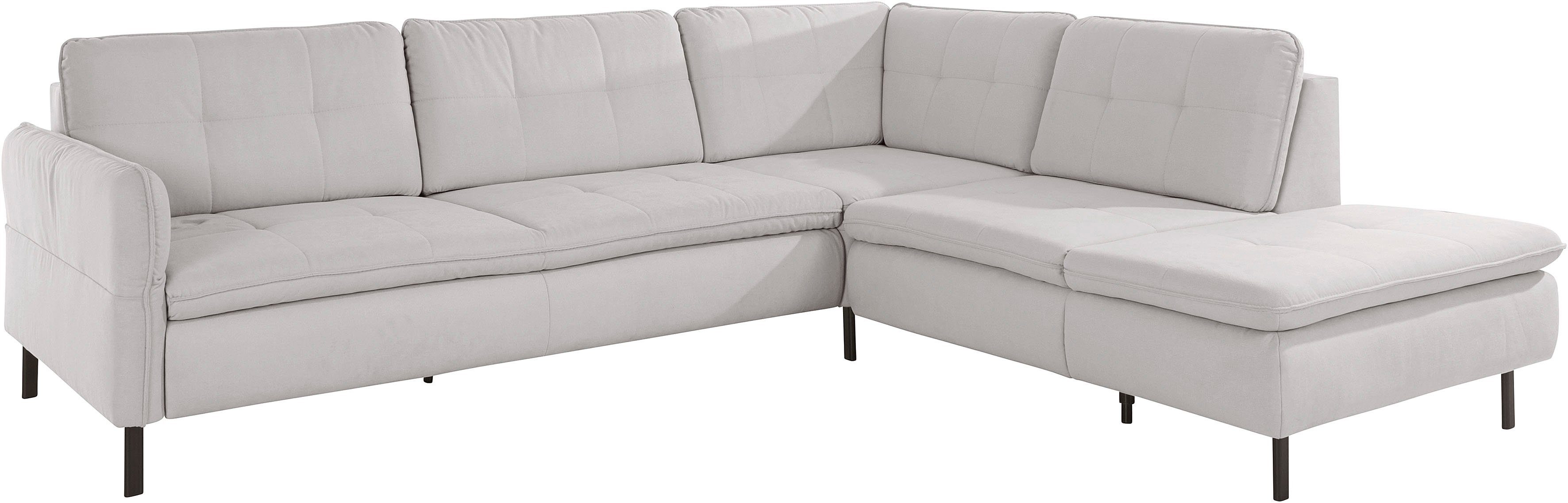 INOSIGN Hoekbank Birkholm L-vorm Verstelbare armleuningen, ook in Easy Clean bekleding - met water te reinigen