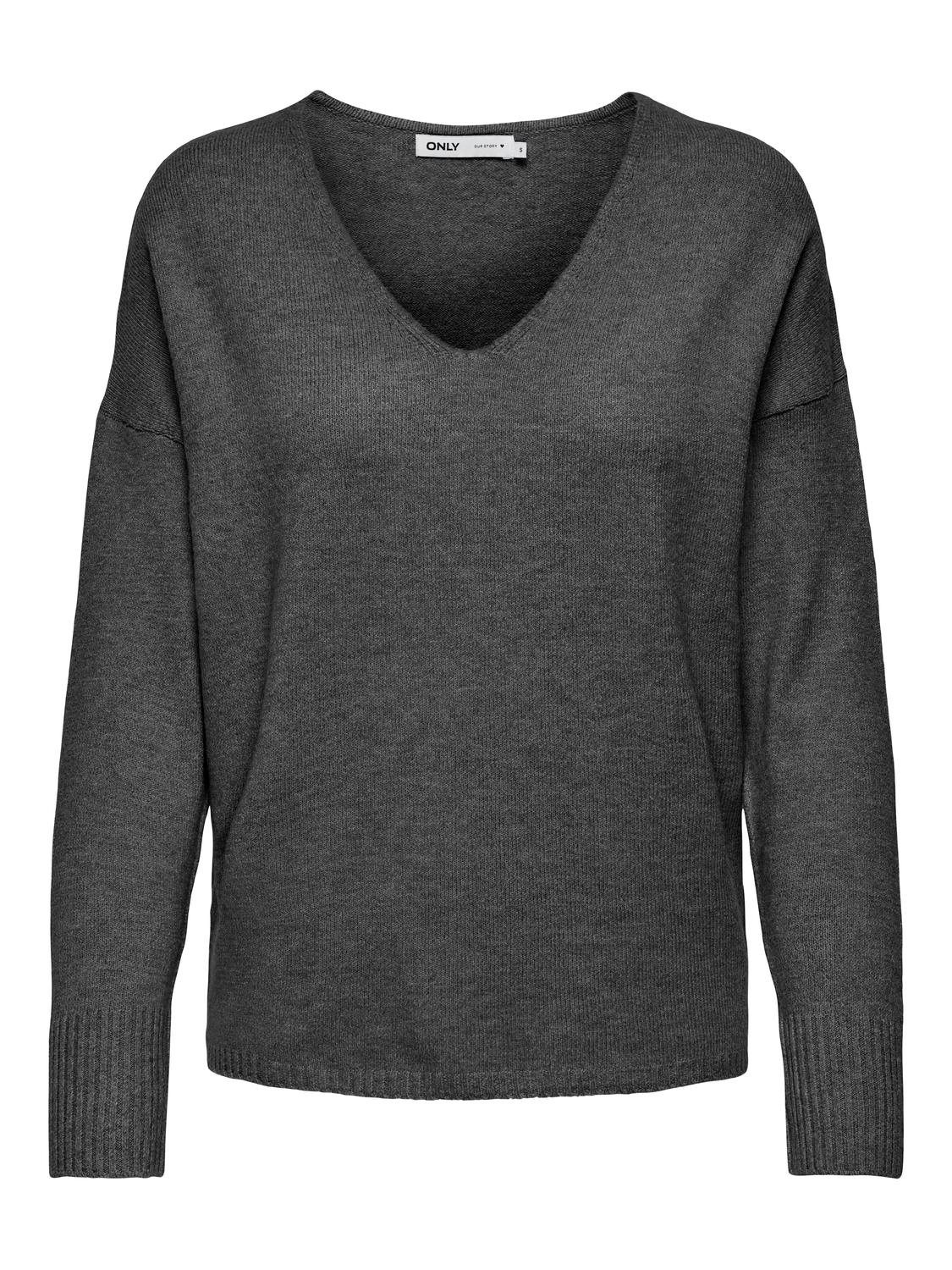 Only Trui met V-hals ONLRICA LIFE L/S V-NECK PULLO KNT NOOS