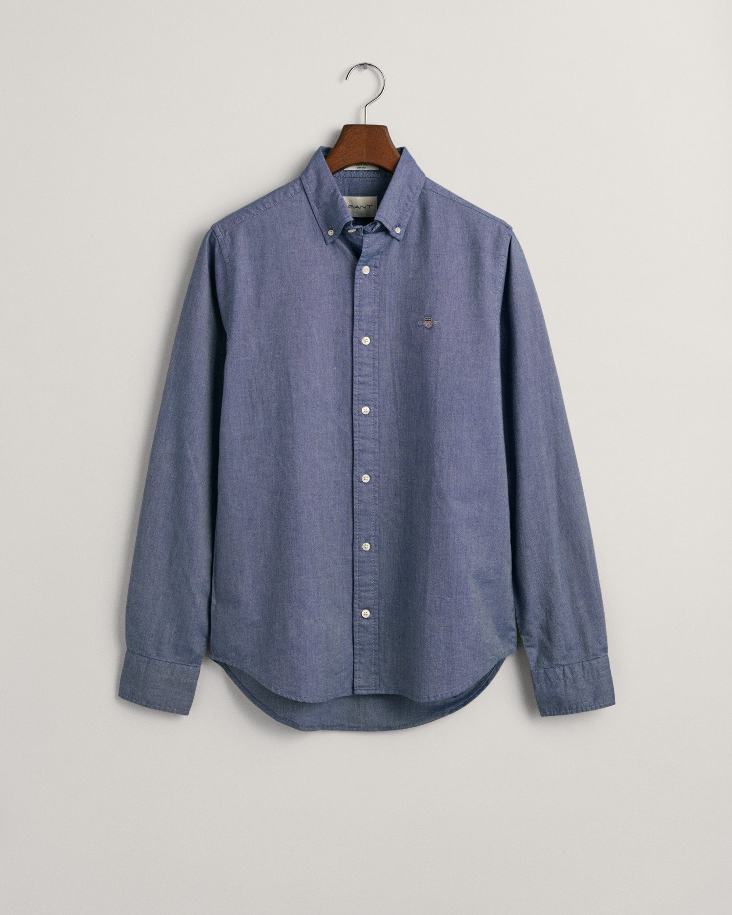 Gant Overhemd met lange mouwen Slim fit Oxford overhemd gestructureerd duurzaam dikker