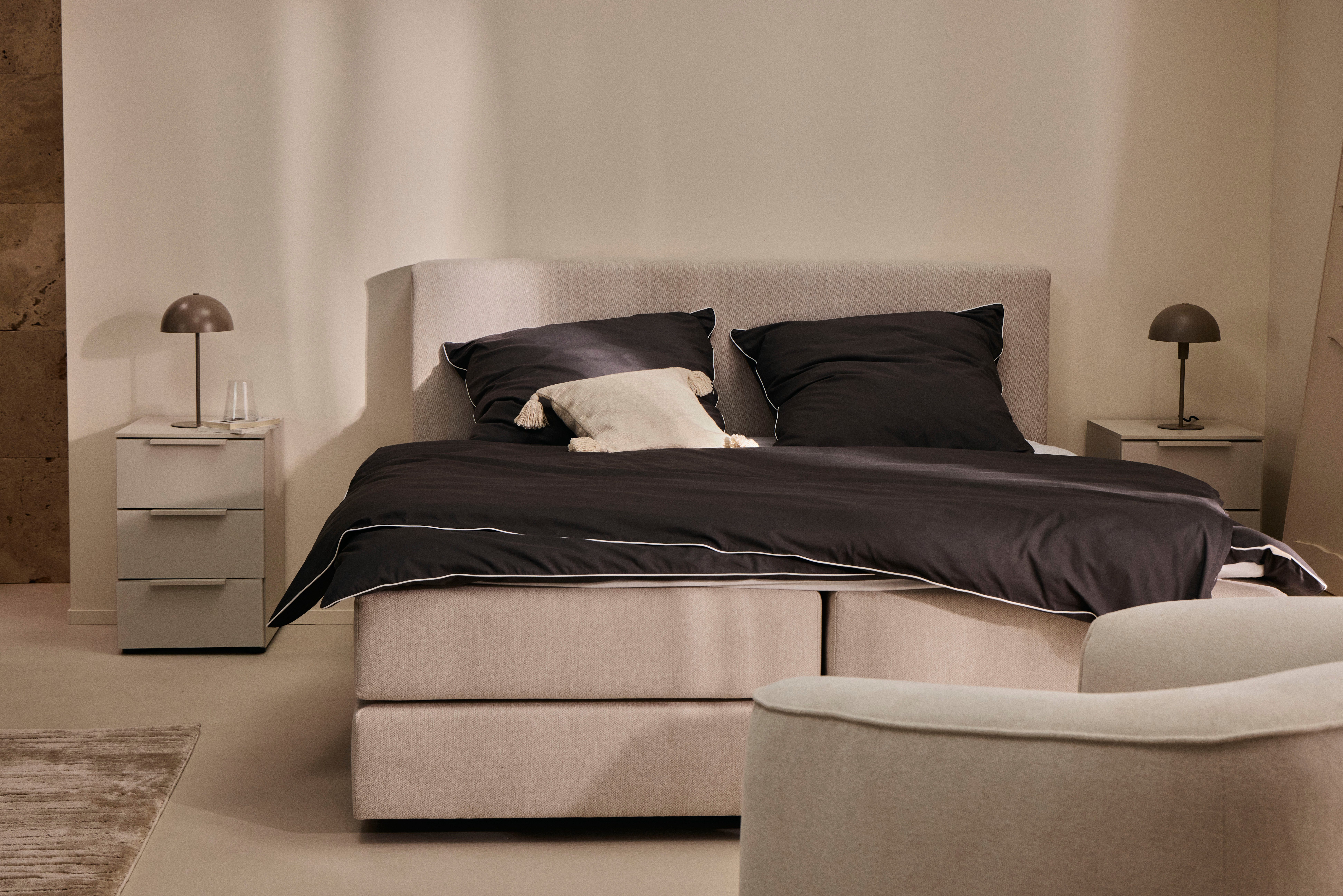 LeGer Home by Lena Gercke Beddengoed Nayara in maat 135x200 of 155x220 cm, dekbedovertrek met piping/paspel (2-delig)