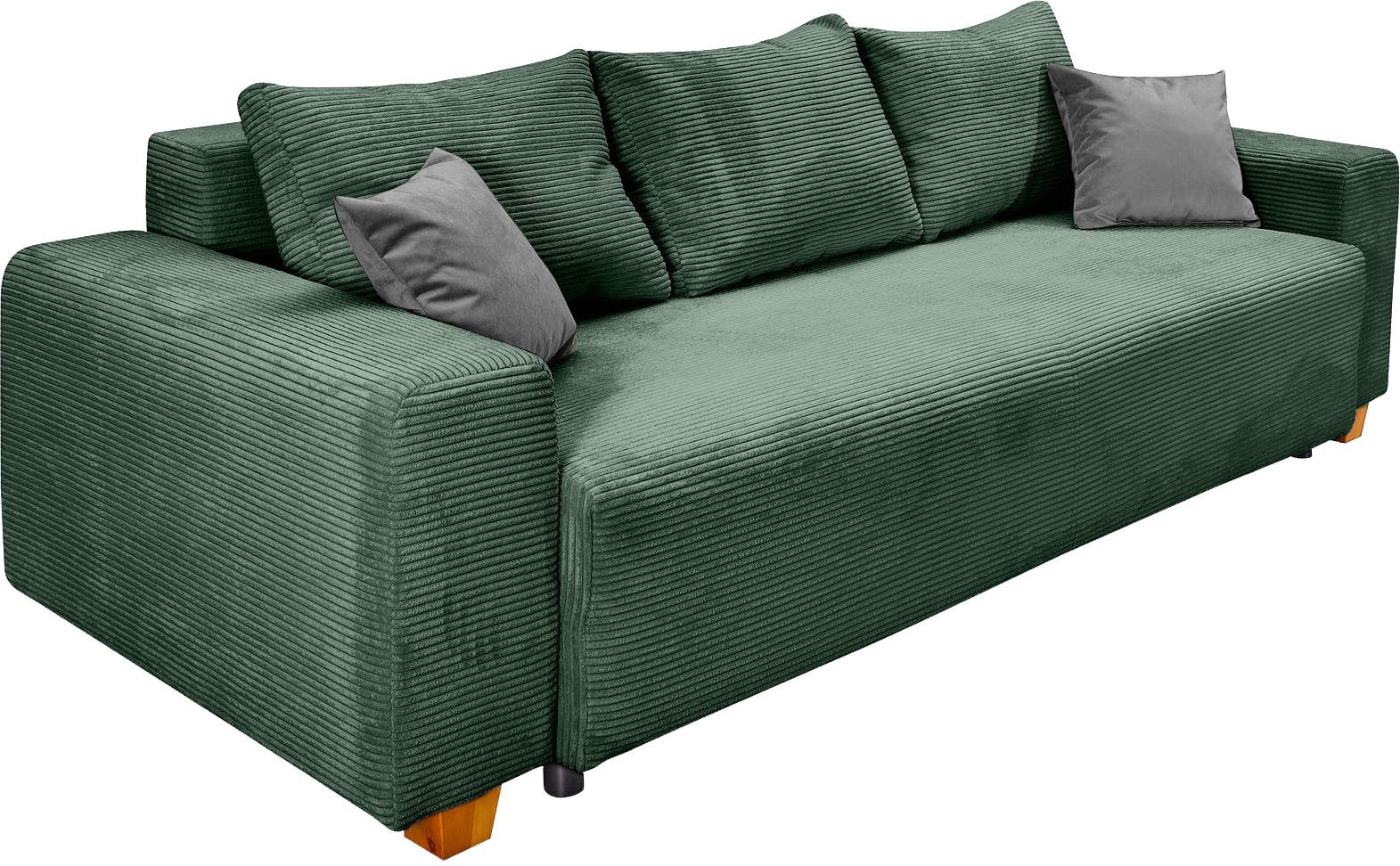 COLLECTION AB Slaapbank Yves Bedfunctie, bedlade, bonnellvering, rugkussen, sierkussen