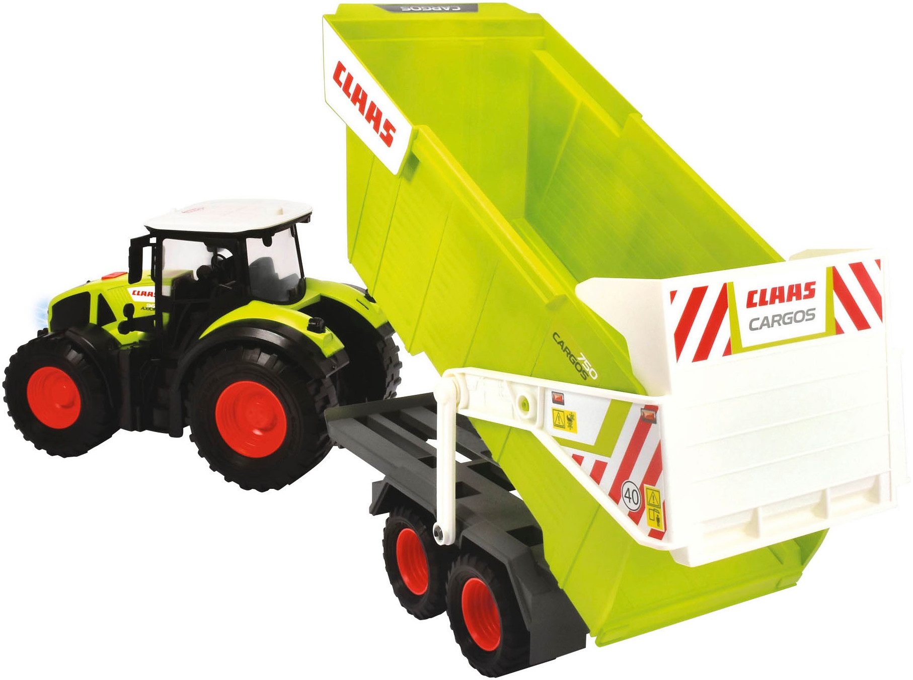 Dickie Toys Speelgoed-tractor CLAAS met hanger met licht en geluid