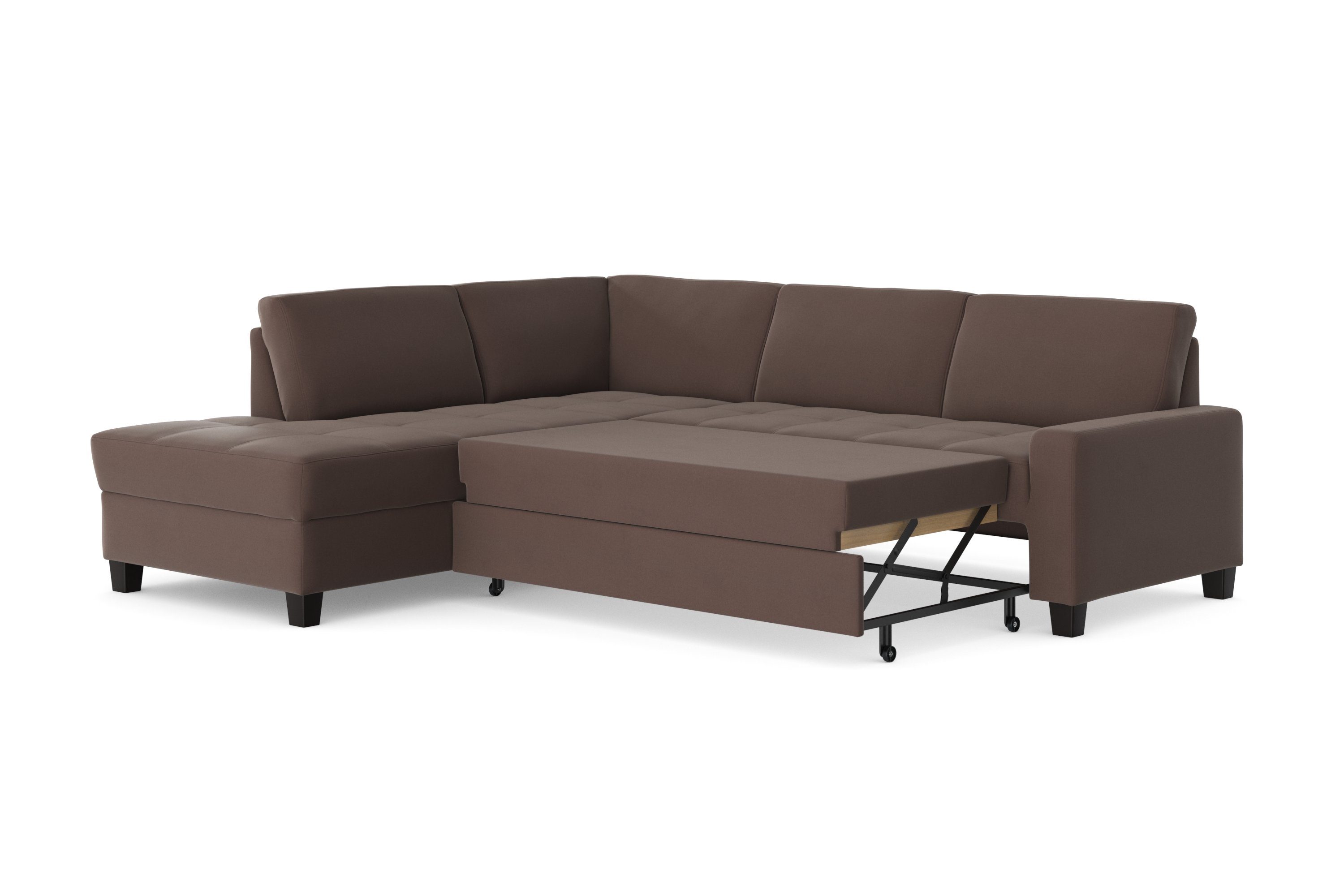 DOMO collection Hoekbank Florentina tijdloos en elegant, zitnaden als designelement, L-vorm