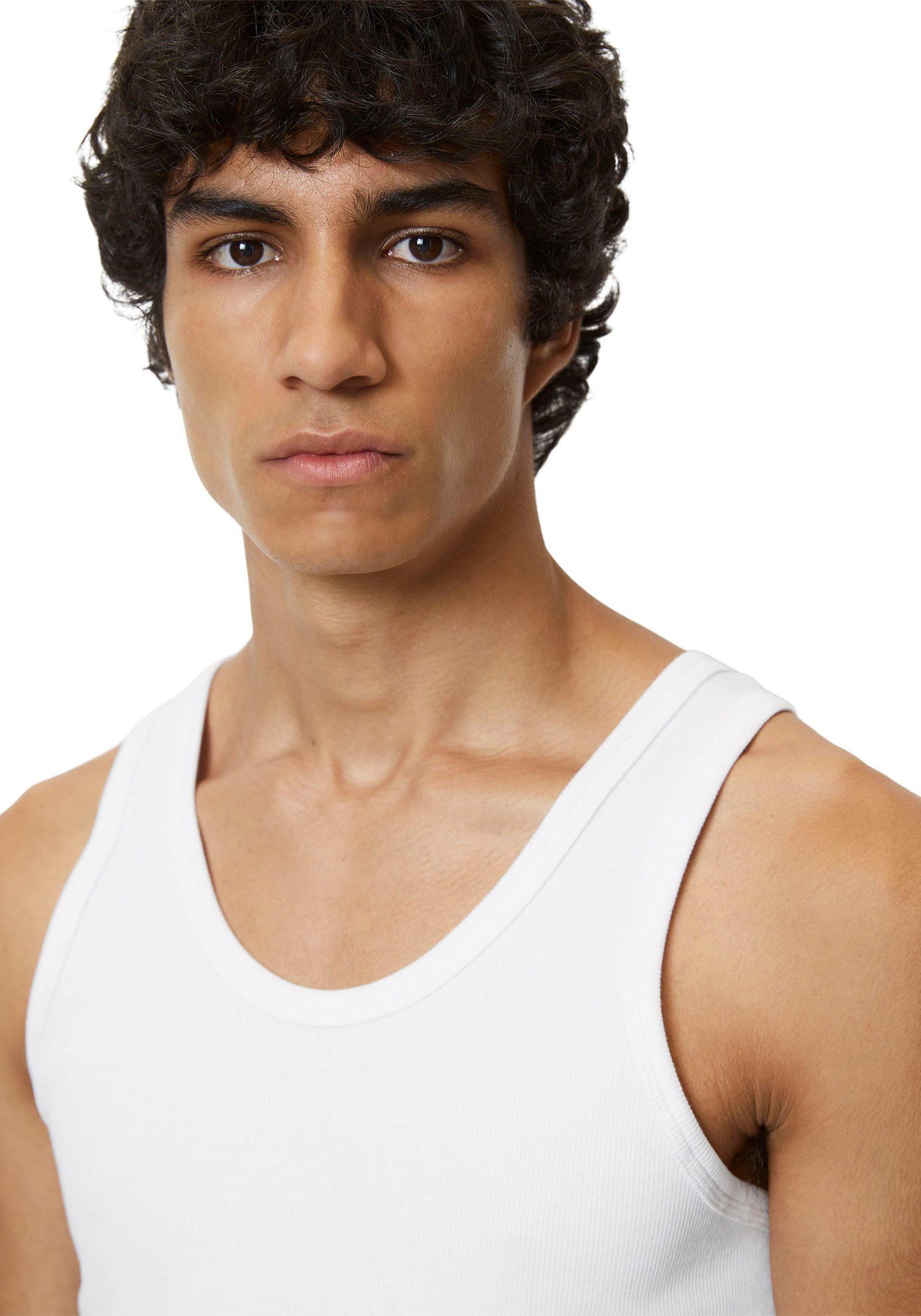 Marc O'Polo Muscle-shirt Iconic rib in aansluitend model (2-delig, Set van 2)