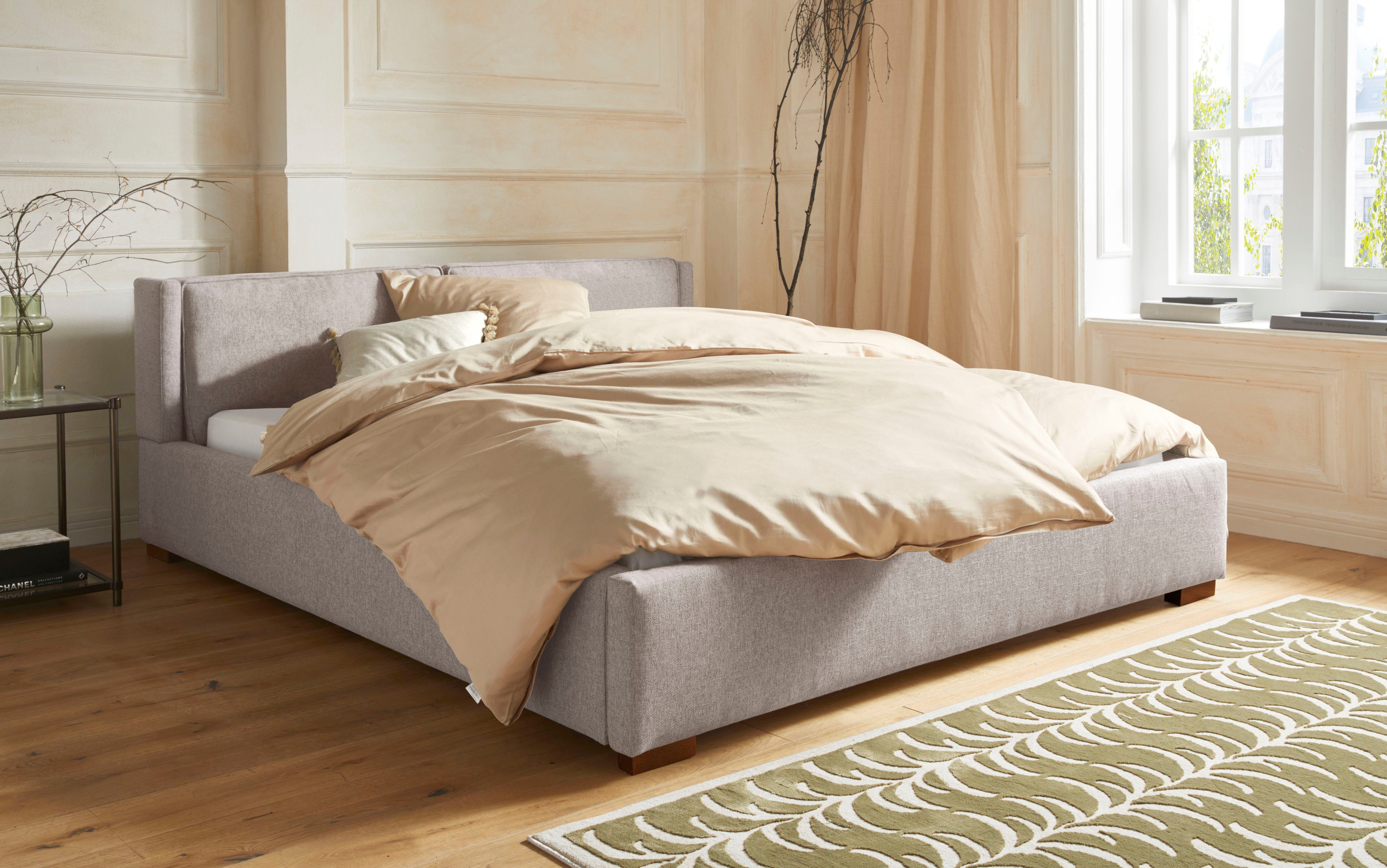 Home affaire Gestoffeerd bed Annera, kussenvulling met veren Inclusief lattenbodem, ligoppervlak 140 of 180 cm kiesbaar