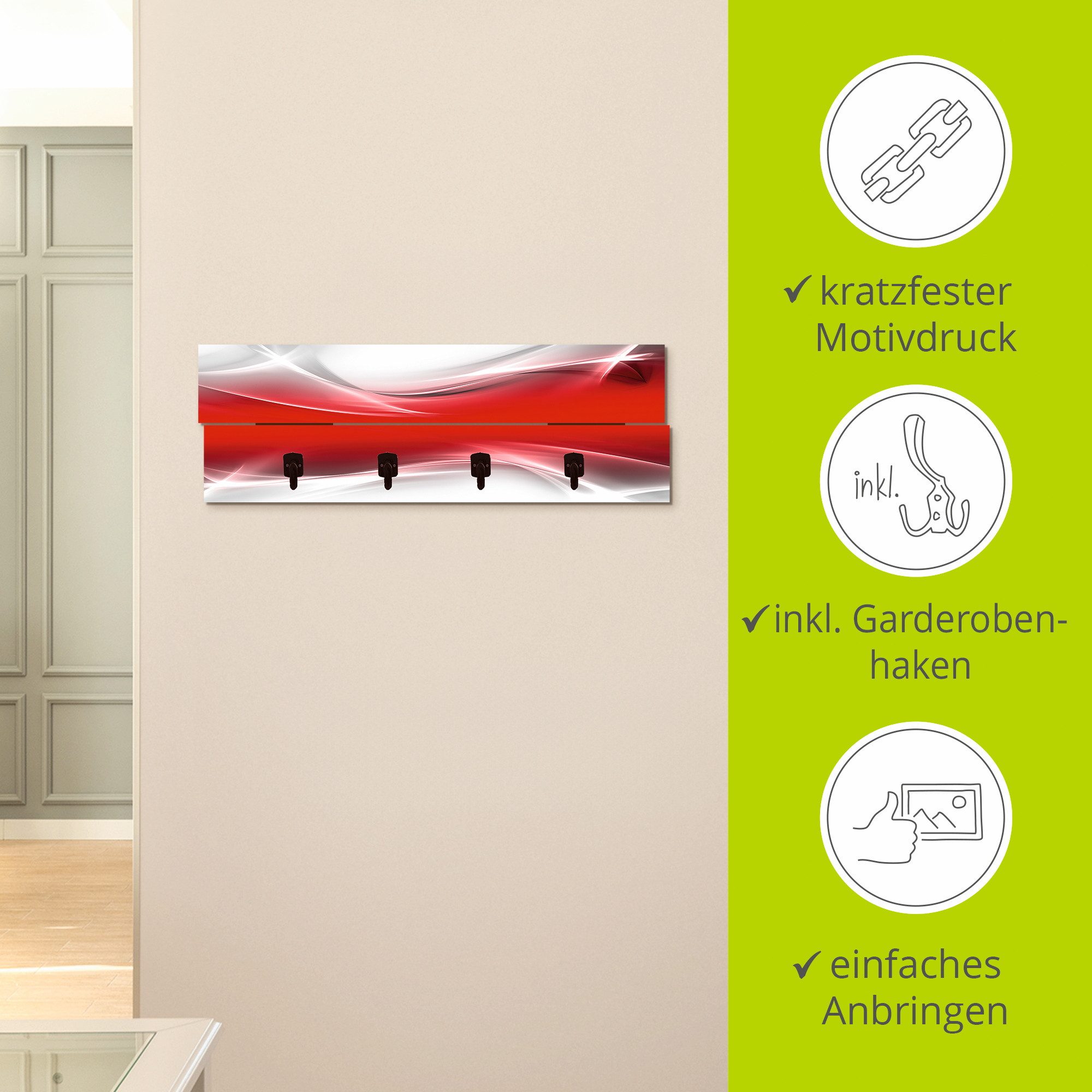 Artland Kapstok Creatief element rood voor uw artdesign