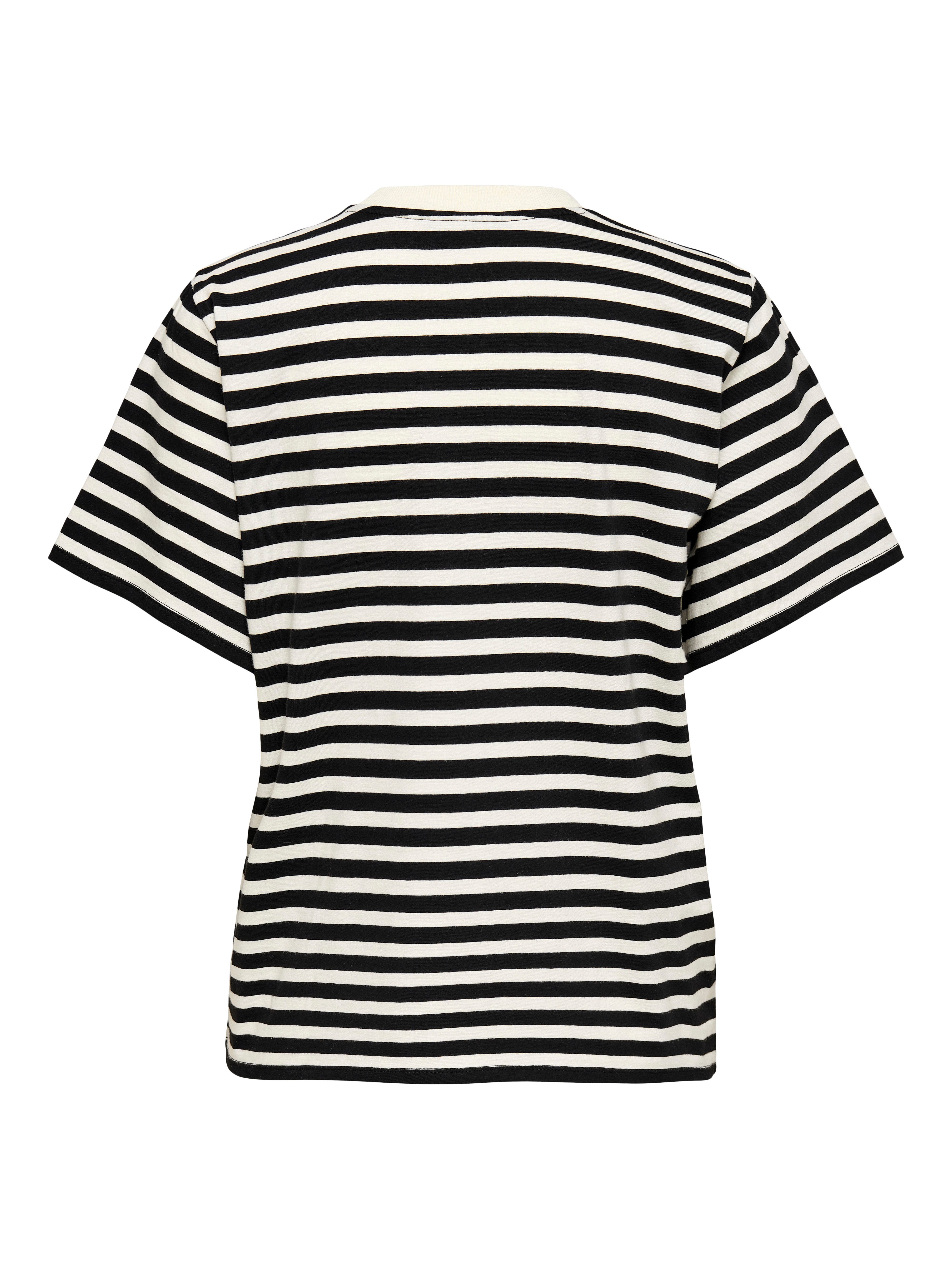 Only Shirt met korte mouwen ONLLIVINA S/S STRIPE TEE JRS NOOS