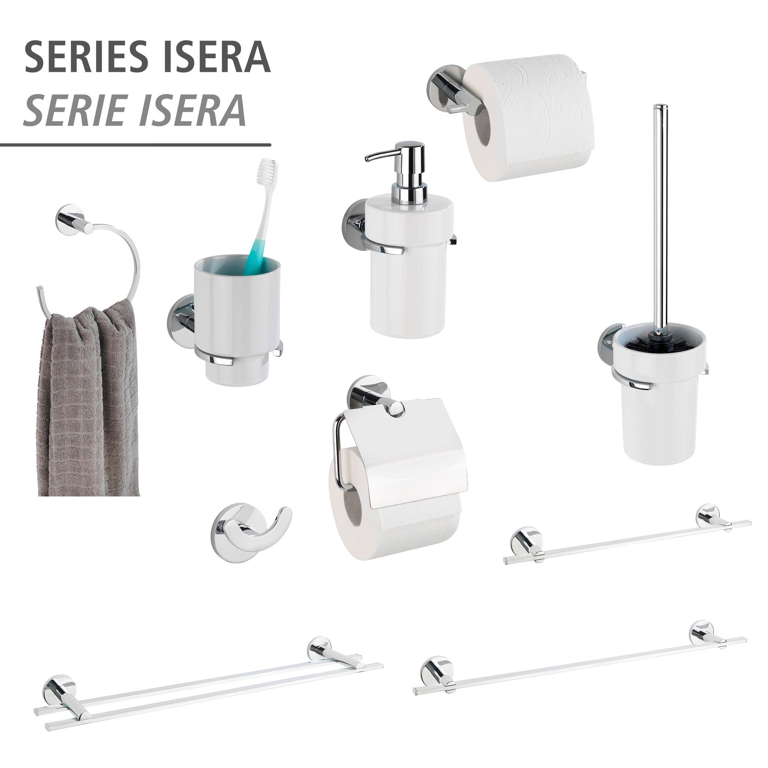 WENKO Toiletrolhouder UV-Loc® Isera Bevestigen zonder boren