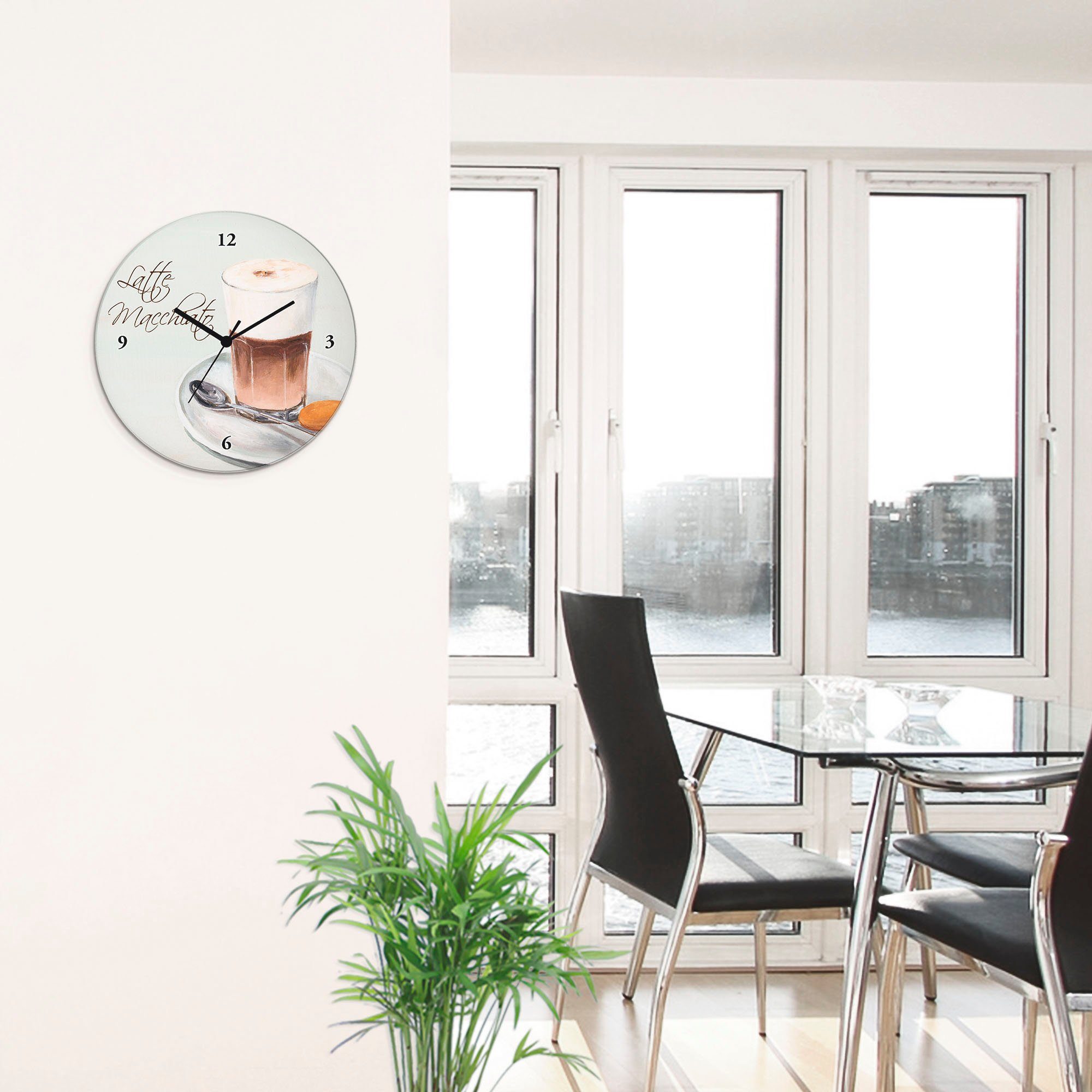 Artland Wandklok Latte macchiato optioneel verkrijgbaar met kwarts- of radiografisch uurwerk, geruisloos zonder tikkend geluid