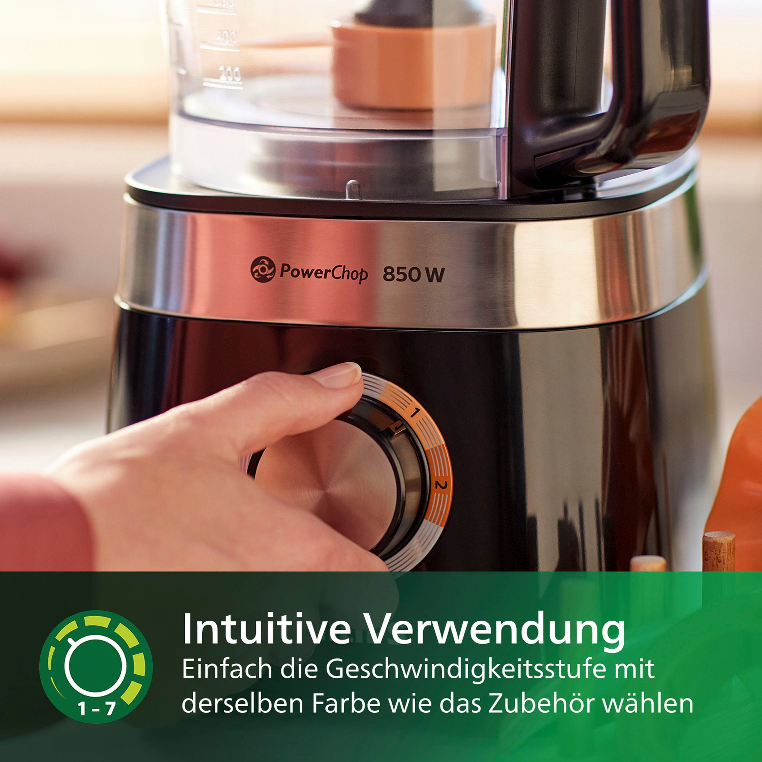Philips Keukenmachine HR7530/10 Viva Collection 31 functies, inclusief 2-in-1 snijschijf en citruspers opzetstuk
