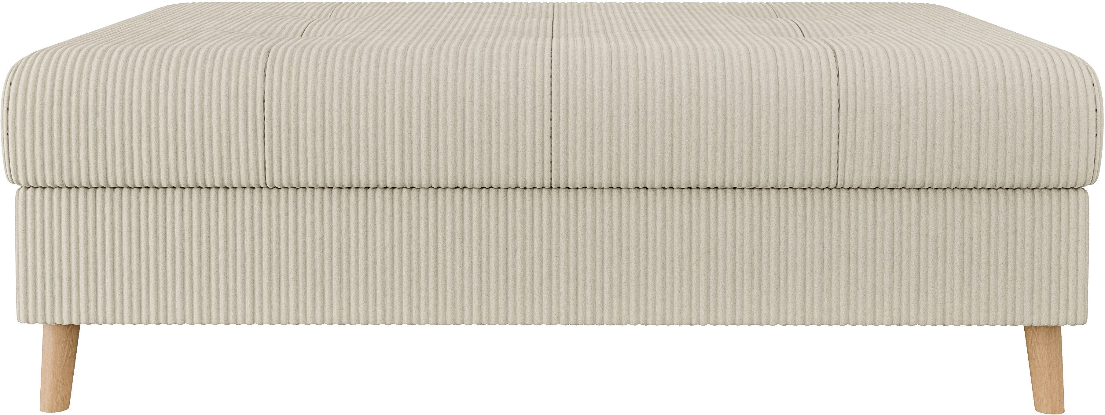 Home affaire Hocker CHARRE XXL, stiksel in het zitgedeelte, afmetingen: B/D/H: 118/73/40 cm
