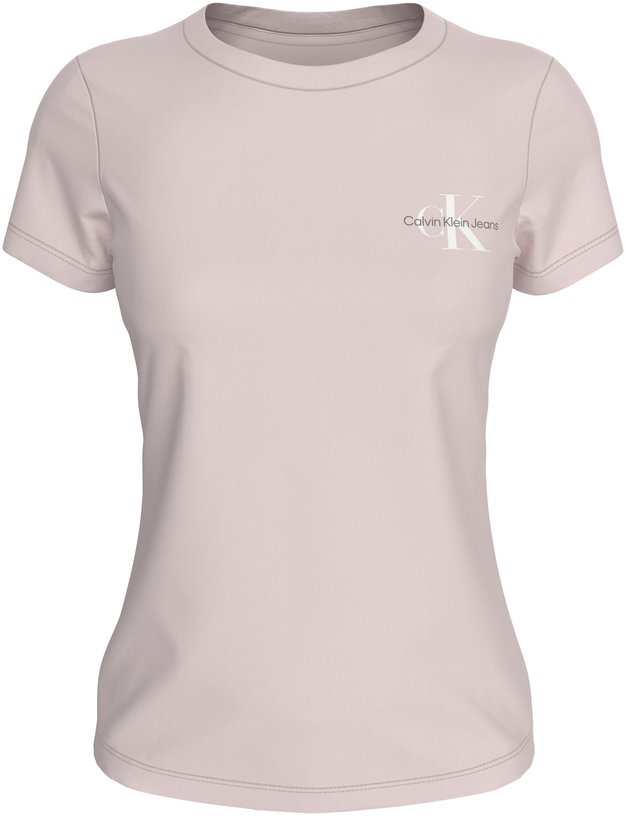 Calvin Klein Shirt met ronde hals 2-PACK MONOLOGO SLIM TEE met jeans logoprint op borsthoogte (2-delig Set van 2)