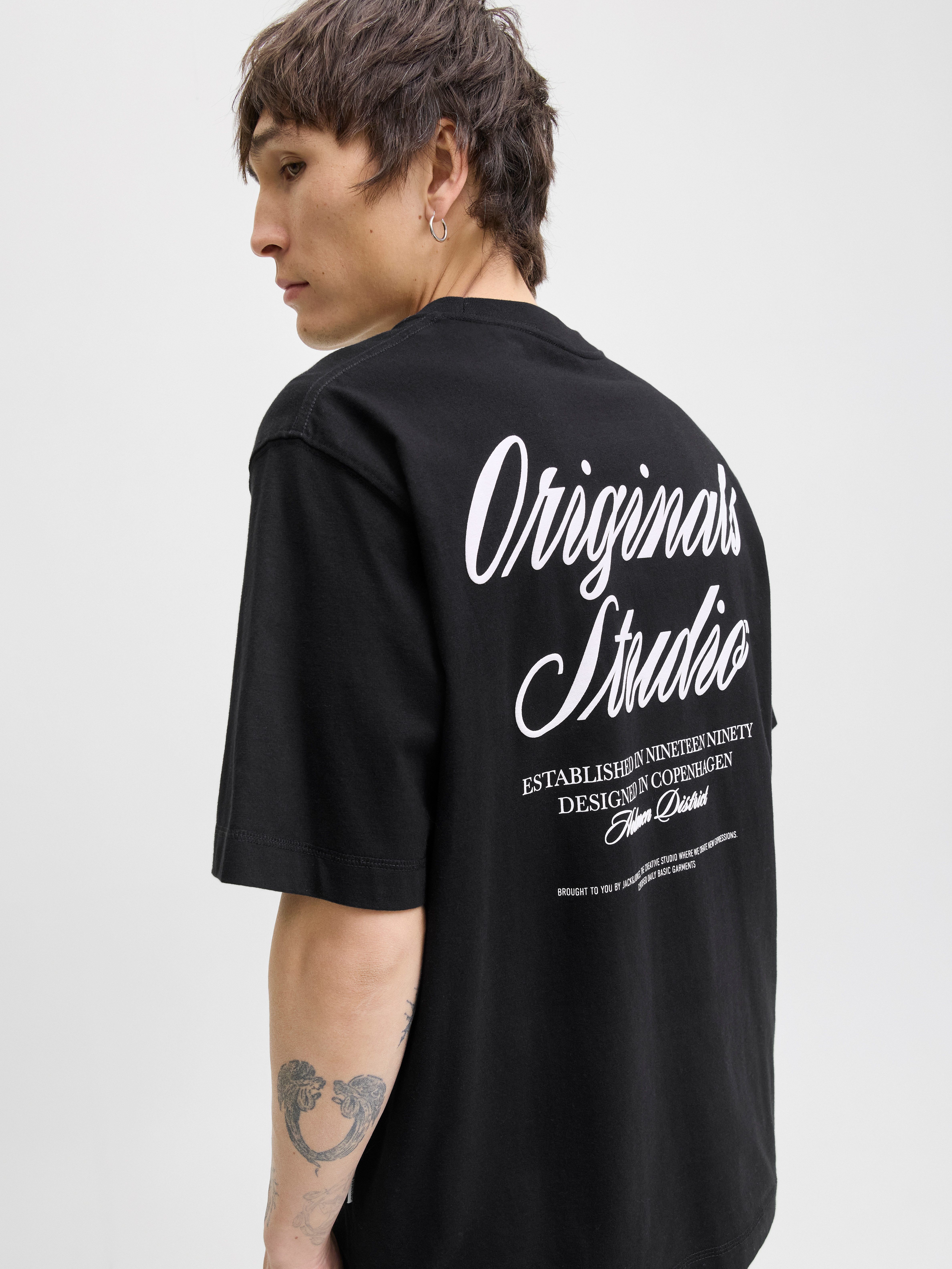 Jack & Jones Shirt met korte mouwen JORNORREBRO TYPO TEE SS CREW NECK NOOS