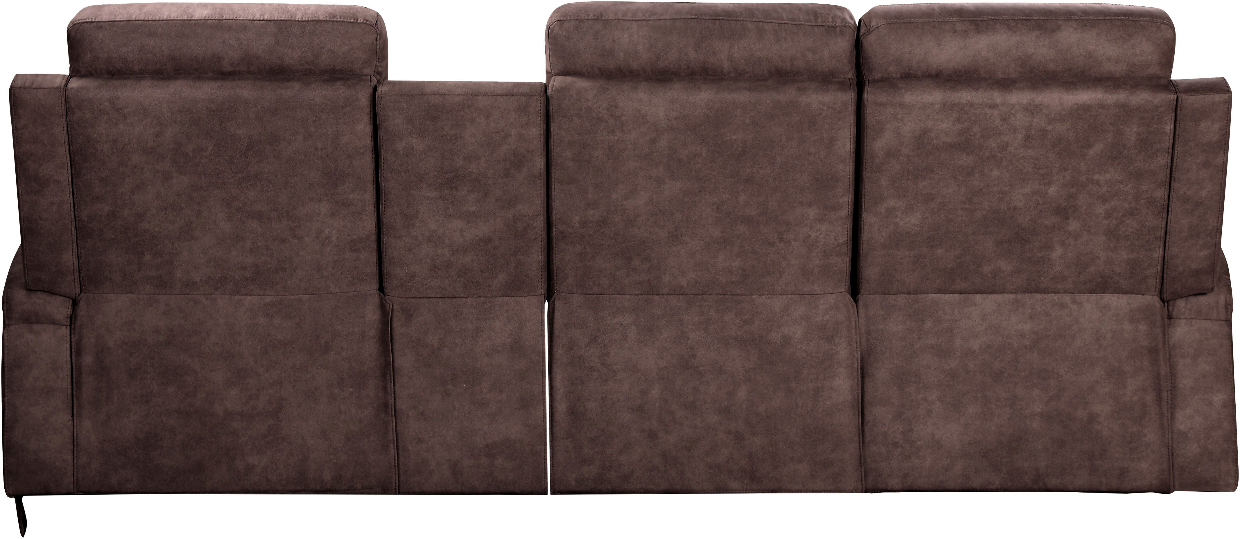 Home affaire Hoekbank Napori multimediabank, 3 bioscoopstoelen XXL, L-model, Bioscoopbank met relaxfunctie, bekerhouder, opbergvak en opbergbox