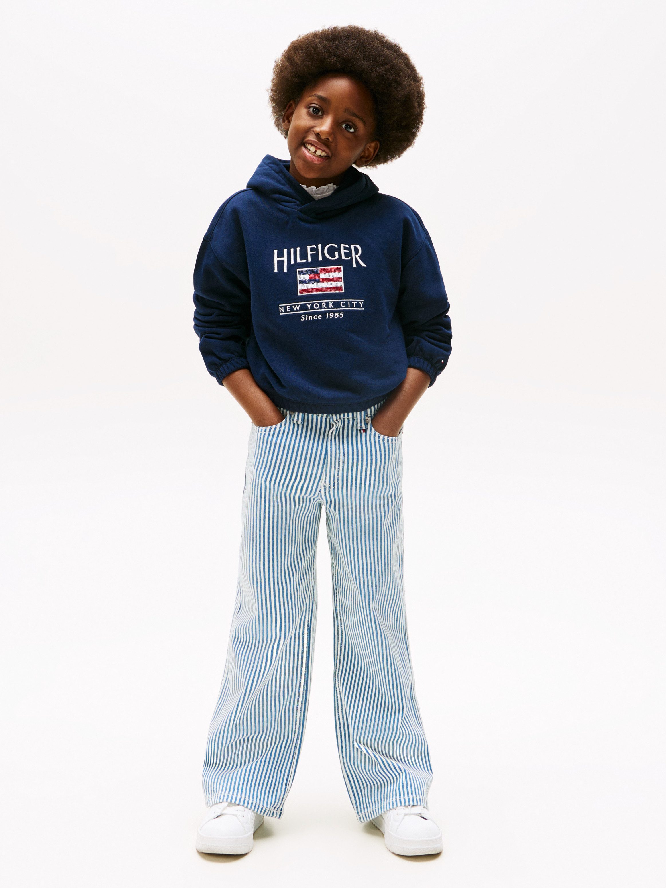 Tommy Hilfiger Hoodie HILFIGER SEQUIN FLAG HOODIE met pailletten, met logo-borduursels