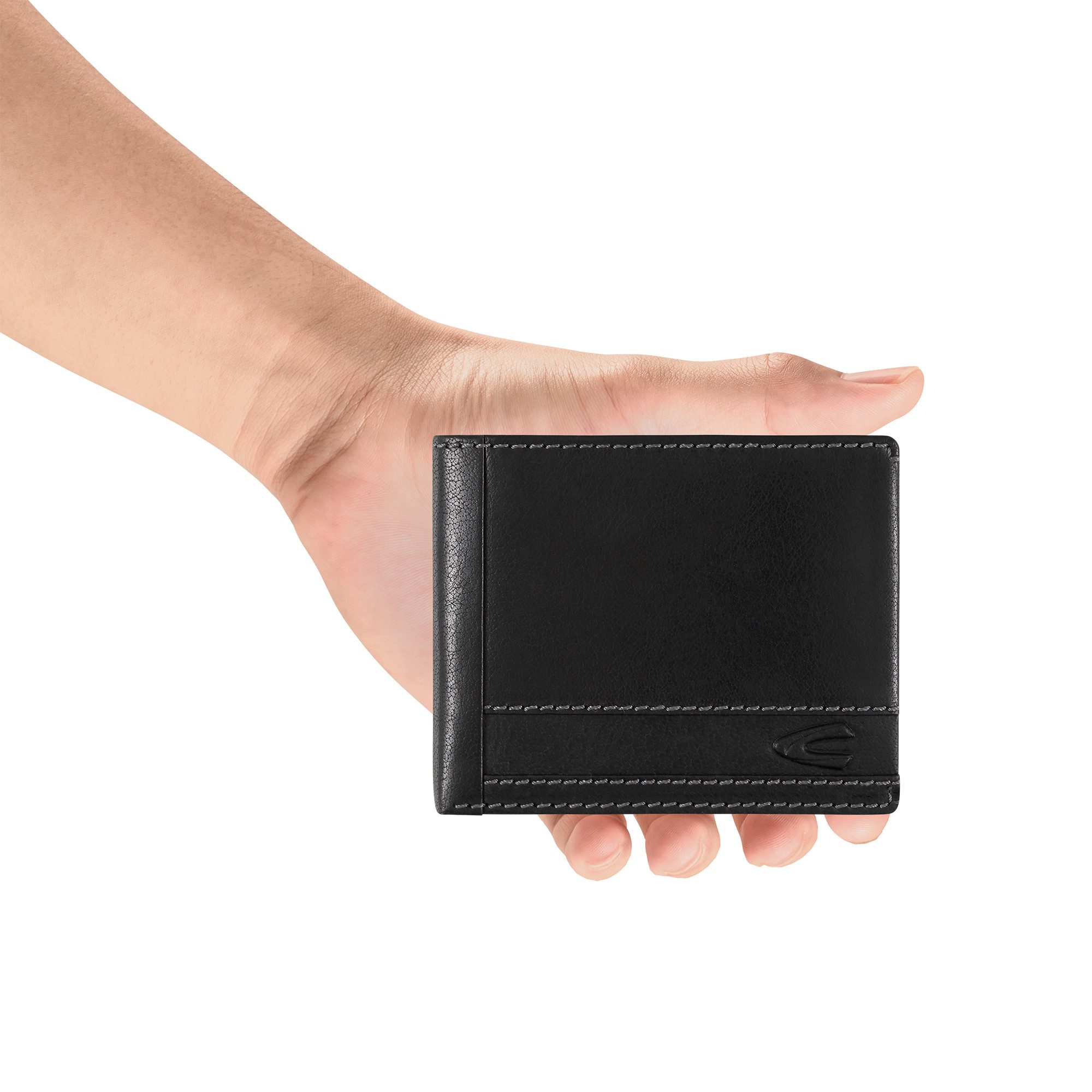camel active Portemonnee Field van fijn nerfleer met rfid-bescherming en tracking tag vak