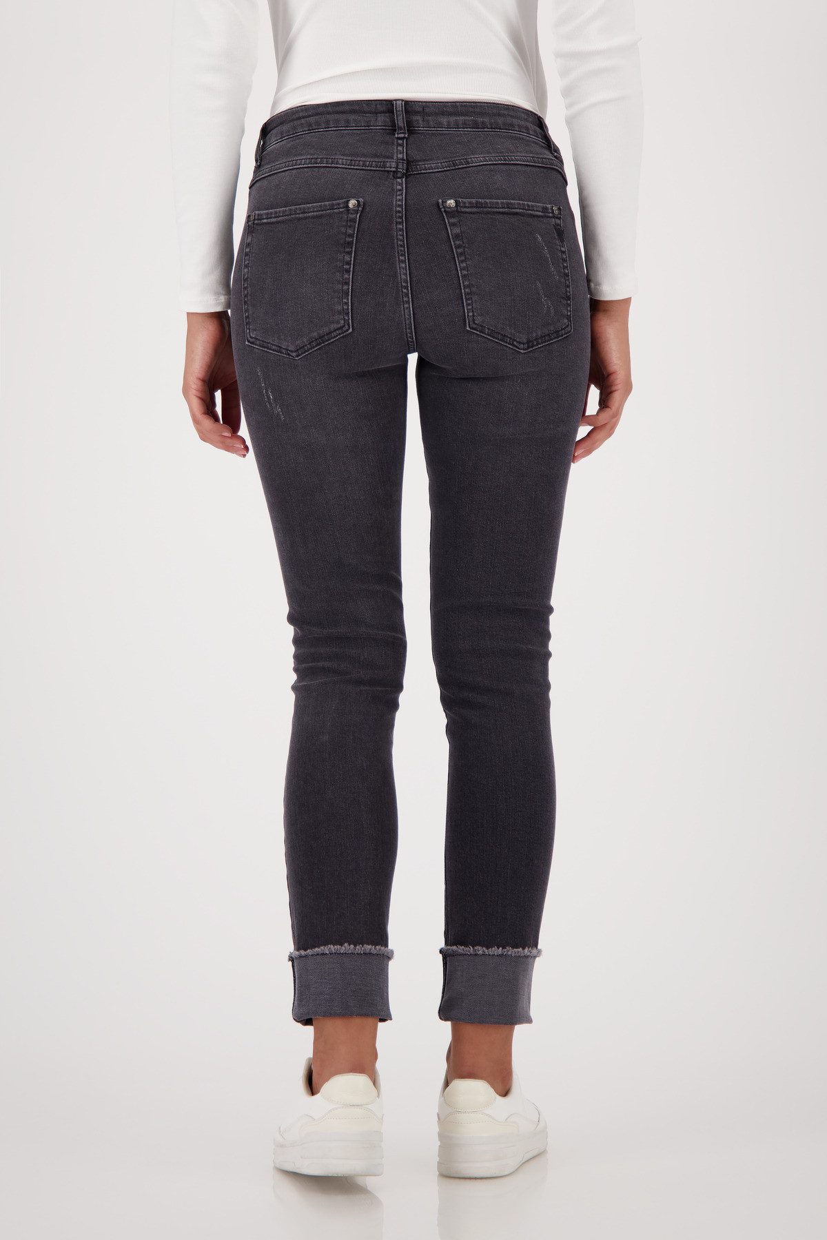 Monari Slim fit jeans Broek Jeans Klinknagelversiering