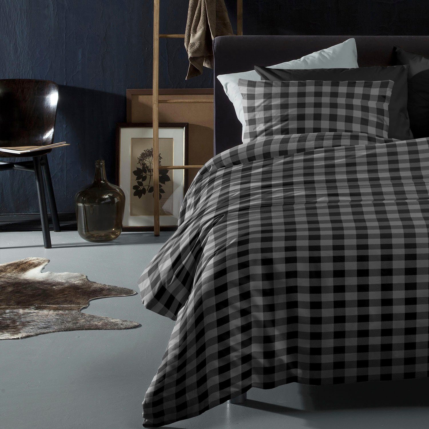 damai Overtrekset Timber met geruit patroon