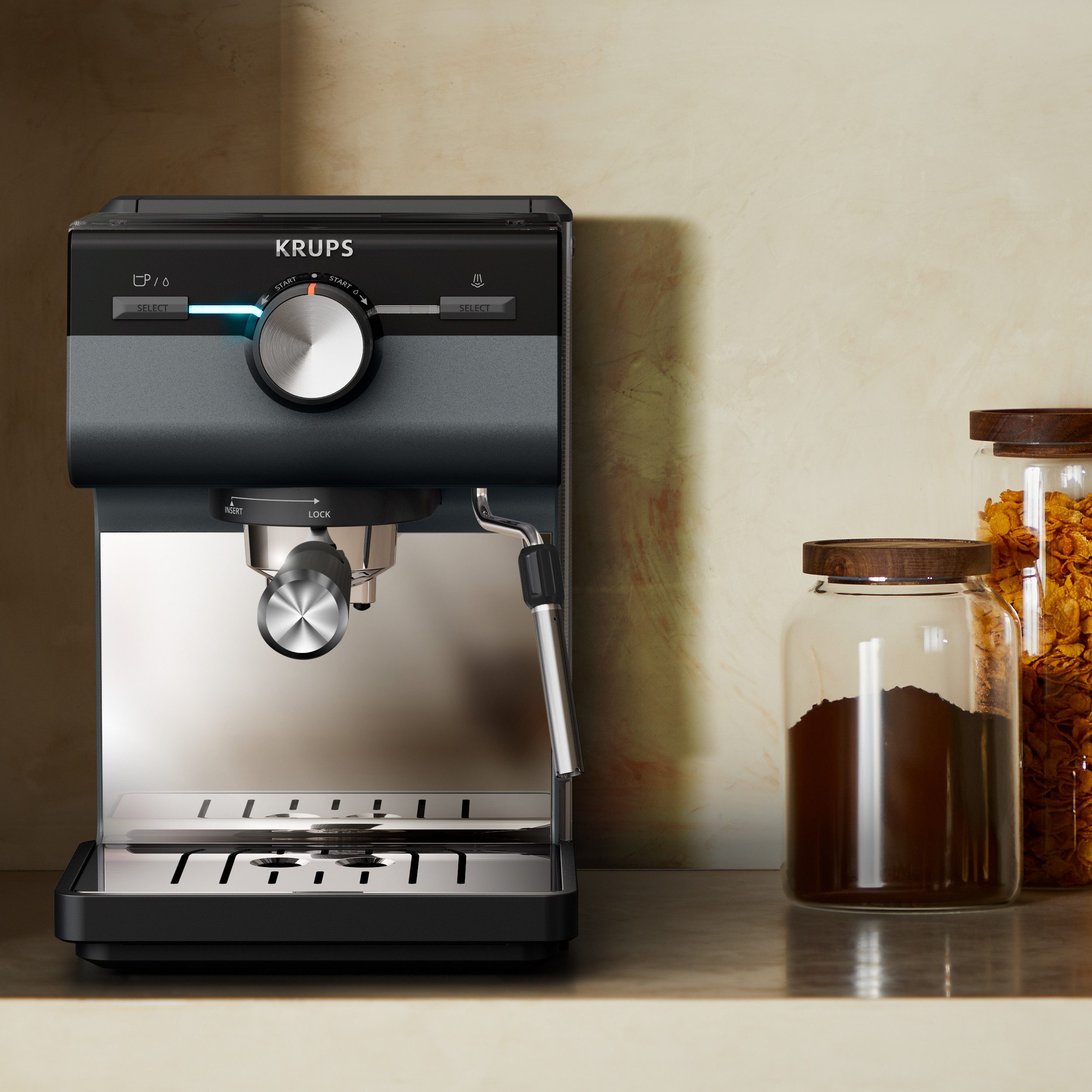 Krups Espressomachine XP384G Authentic+, Siebträger