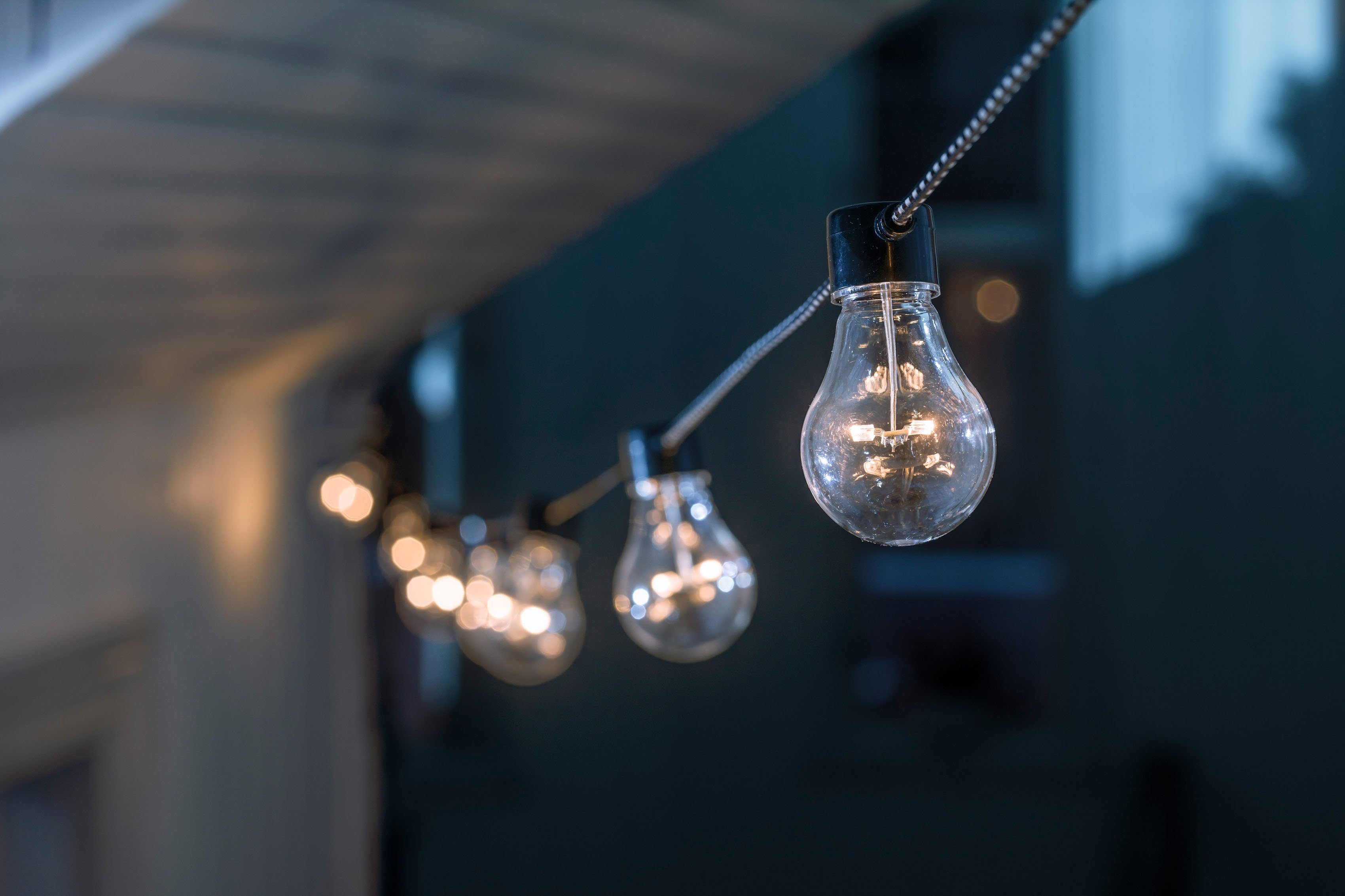 KONSTSMIDE Led-lichtsnoer Kerstversiering buiten Led biertuinverlichting, 20 heldere lampen / 160 amberkleurige dioden (1 stuk)