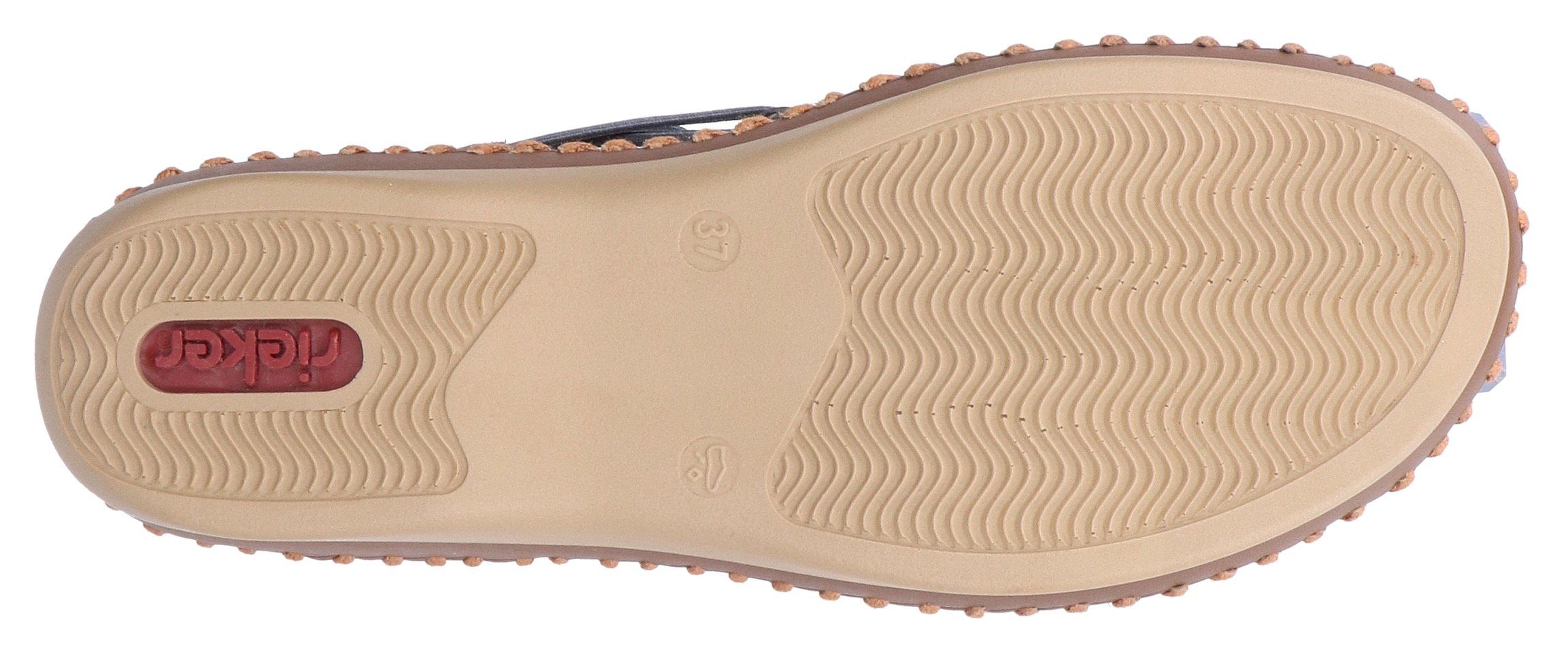 Rieker Sandalen , zomerschoen, sandaal, sleehak, met elastiek voor veilige grip