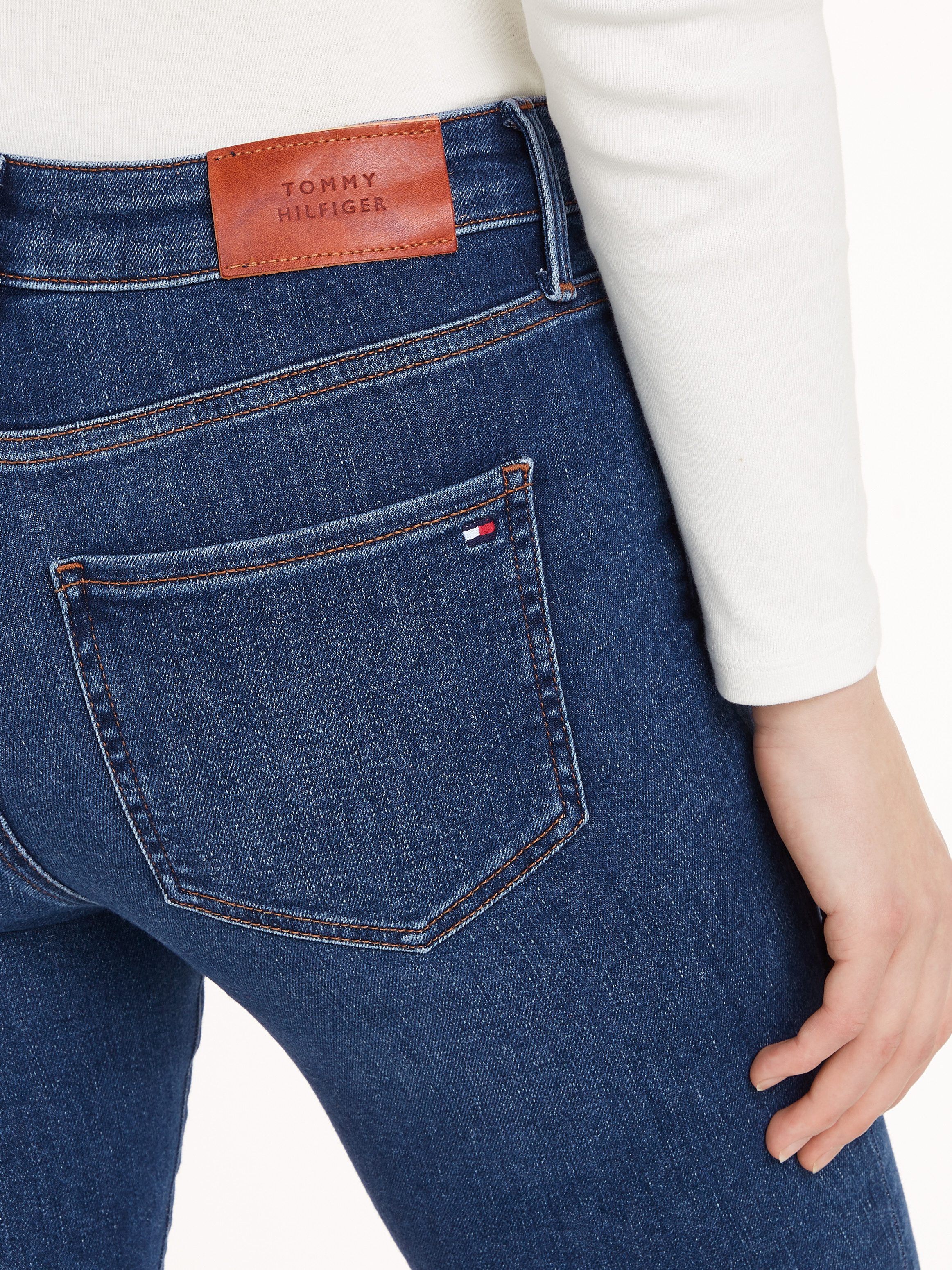 Tommy Hilfiger Skinny fit jeans HARLEM U SKINNY HW CAL met logo-badge