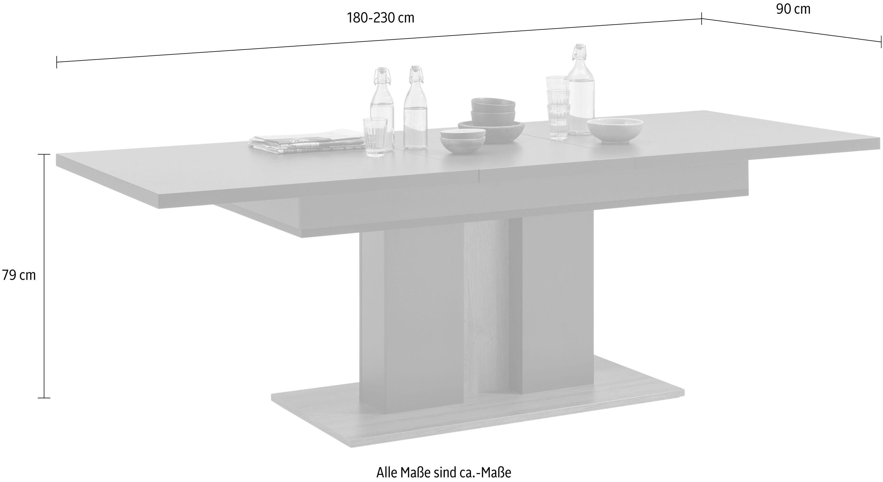 set one by Musterring Eettafel Tacoma Type 69, met synchroon uittreksysteem, breedte 180 cm