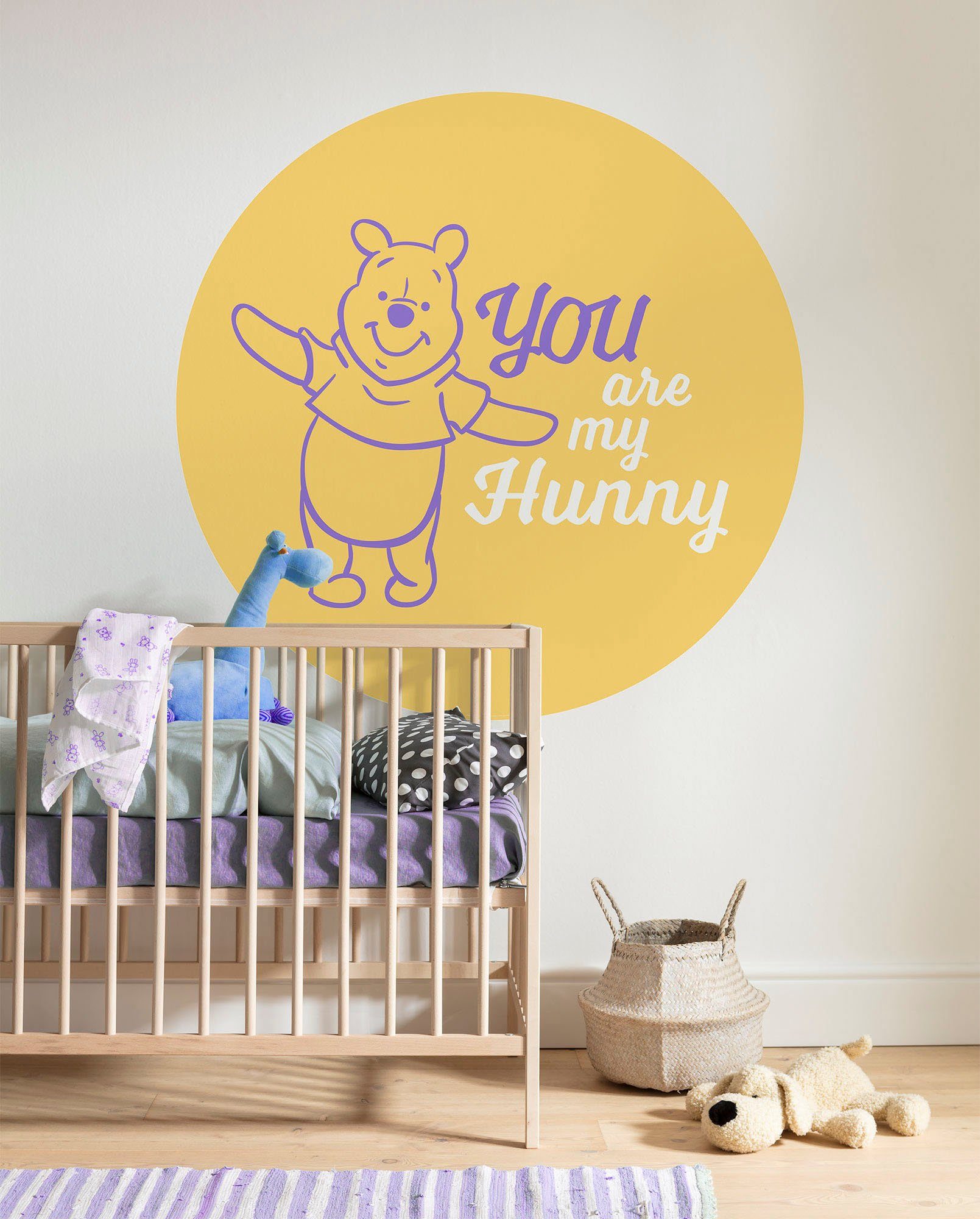 Komar Wandfolie Zelfklevend vlies - Winnie the Pooh My Hunny - afm. 125 x 125 cm (1 stuk)