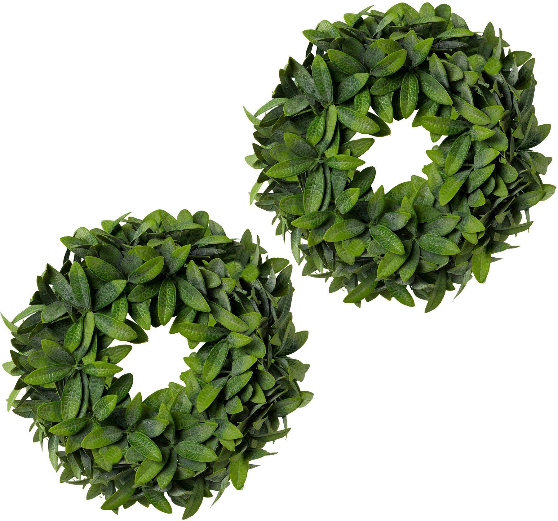 creativ green kunstkrans olijvenbladkrans (2 stuks) groen