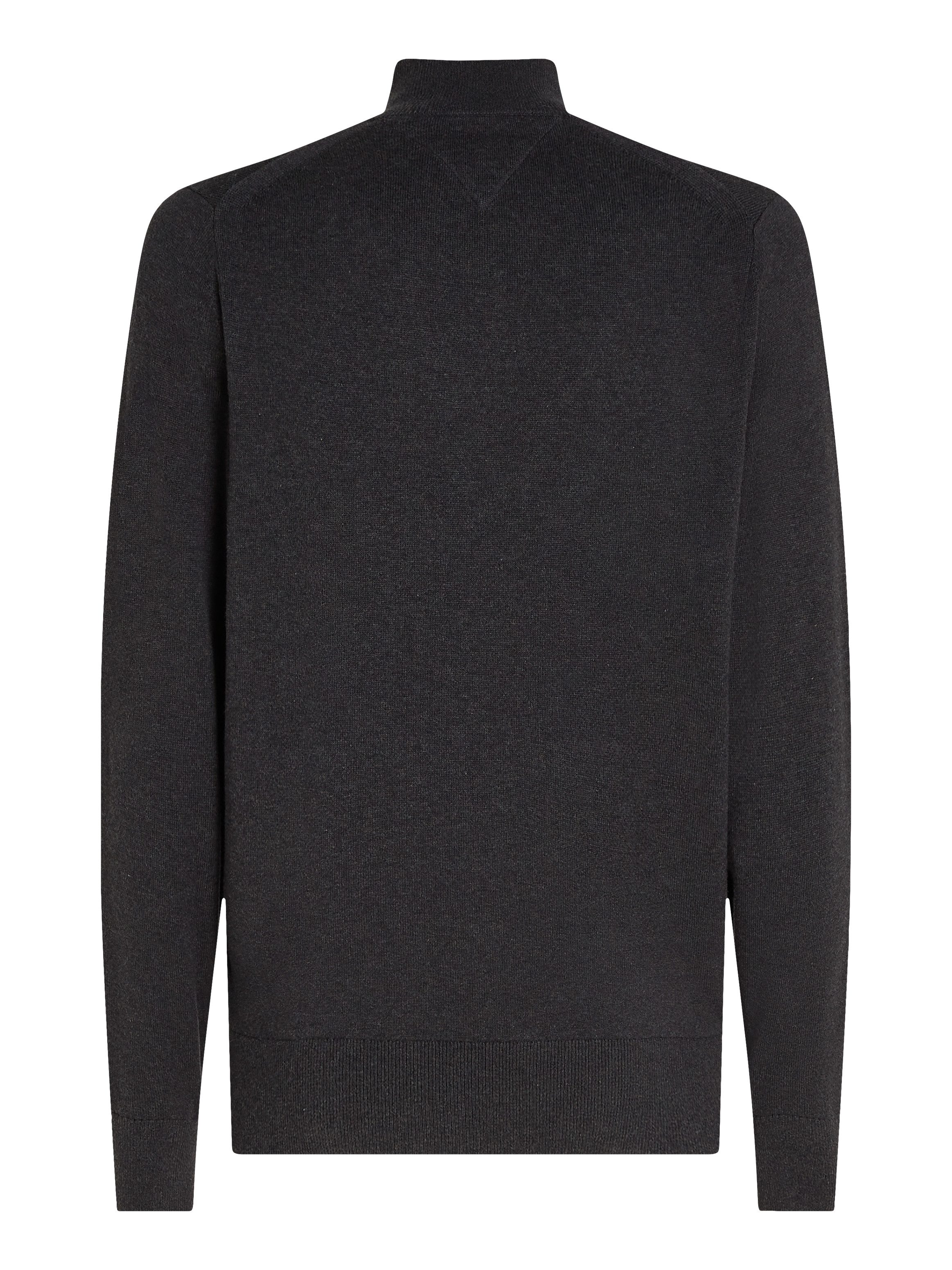 Tommy Hilfiger Schipperstrui PIMA ORG CTN CASHMERE ZIP MOCK